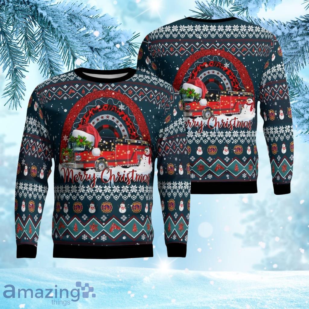 City Of La Crosse Fire Department Christmas Aop Ugly Sweater 3D Gift For Men And Women Product Photo 1