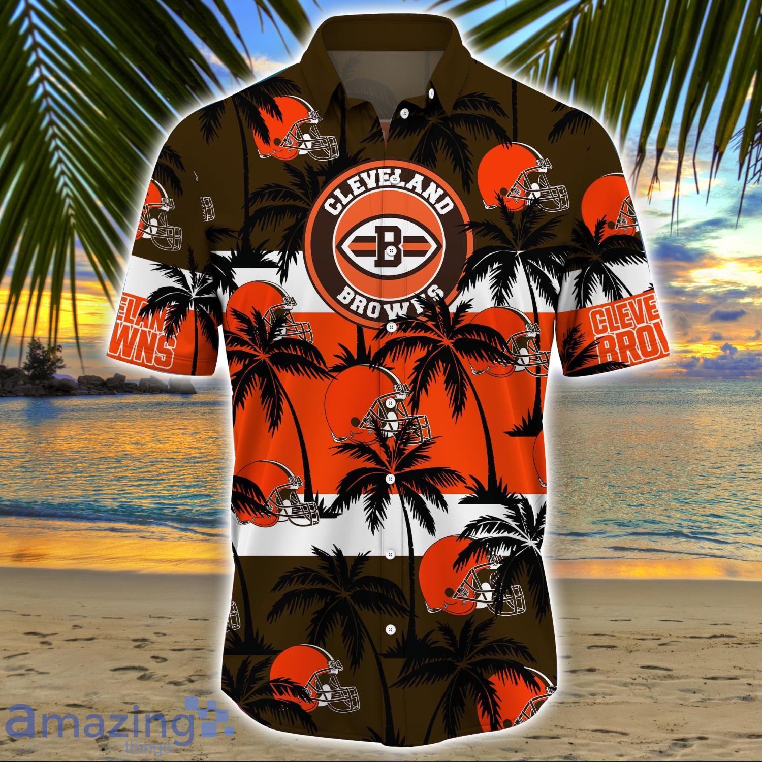 Cleveland Browns All Over Print Logo And Coconut Trending Summer Gift Aloha Hawaiian Shirt image Cleveland Browns All Over Print Logo And Coconut Trending Summer Gift Aloha Hawaiian Shirt Product Photo 2