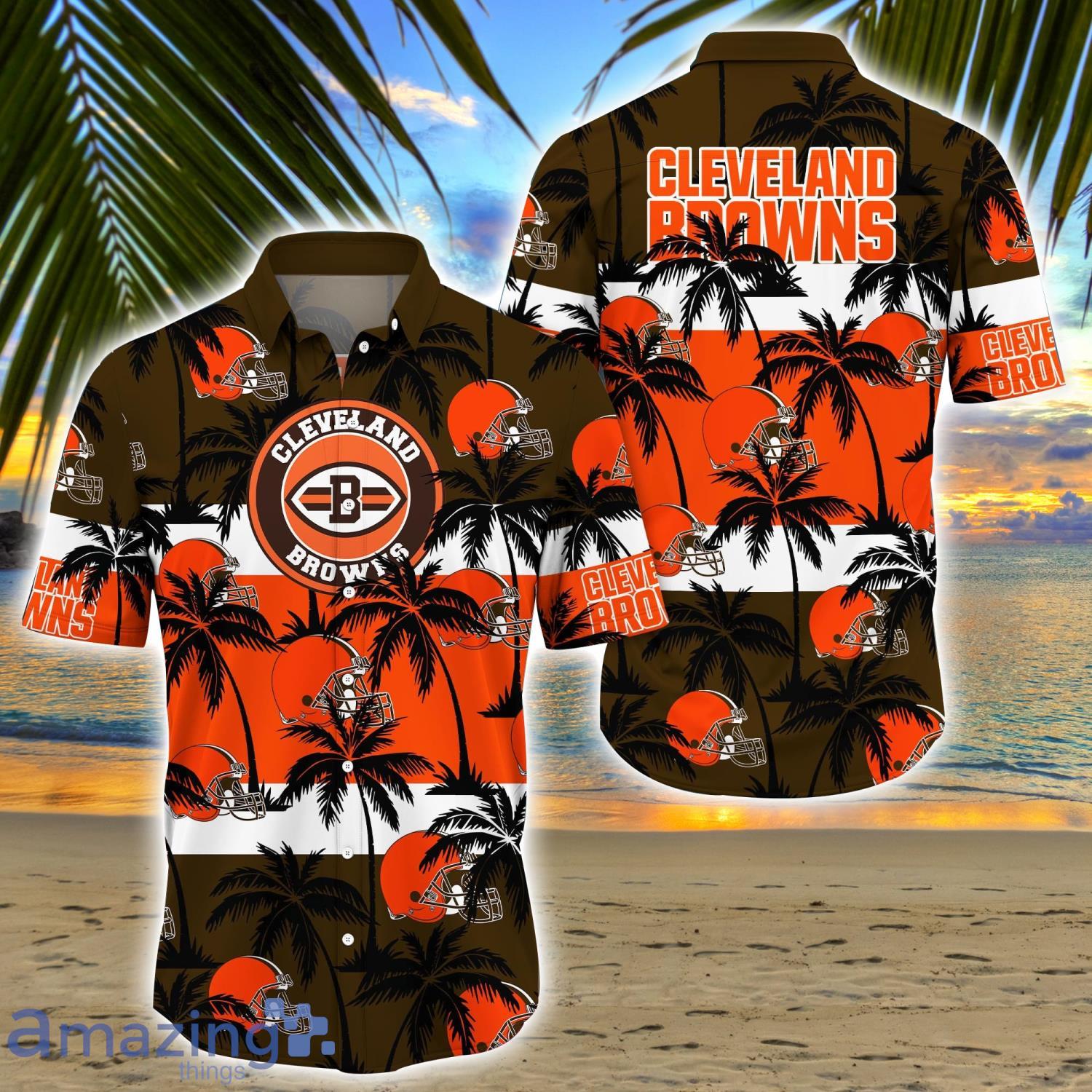 Cleveland Browns All Over Print Logo And Coconut Trending Summer Gift Aloha Hawaiian Shirt Product Photo 1