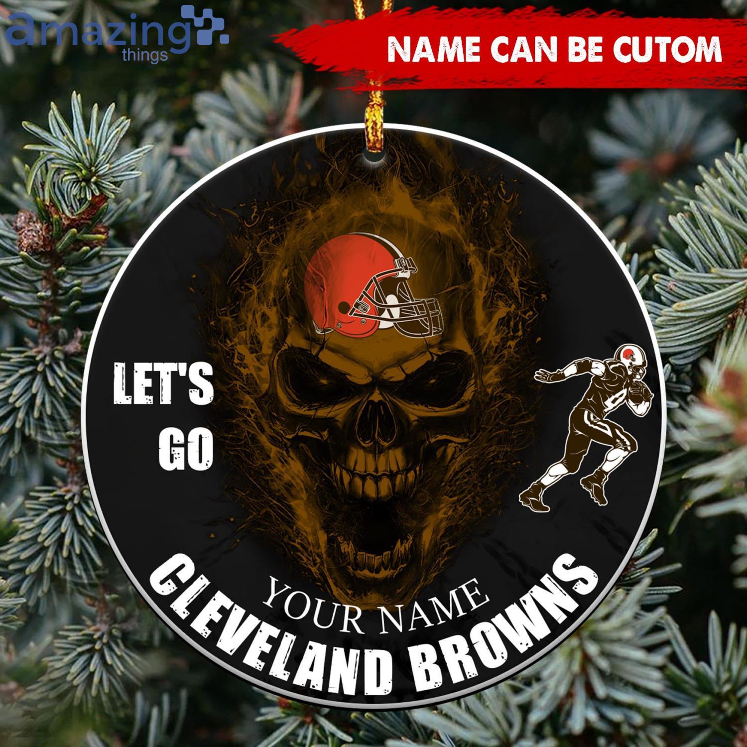 Cleveland Browns NFL Christmas Ornament Custom Name For Fans