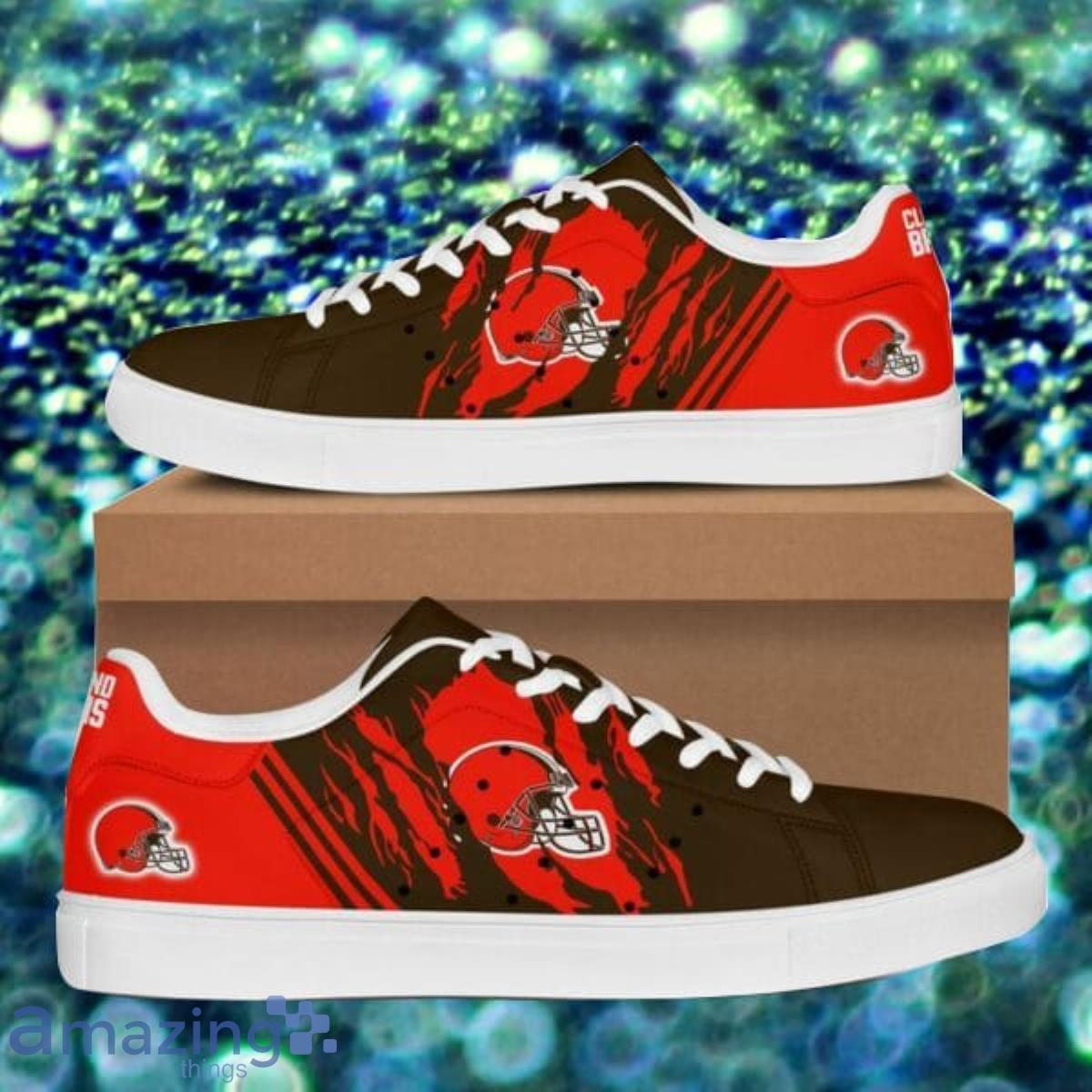 Cleveland Browns NFL Low Top Skate Shoes For Men And Women - Freedomdesign