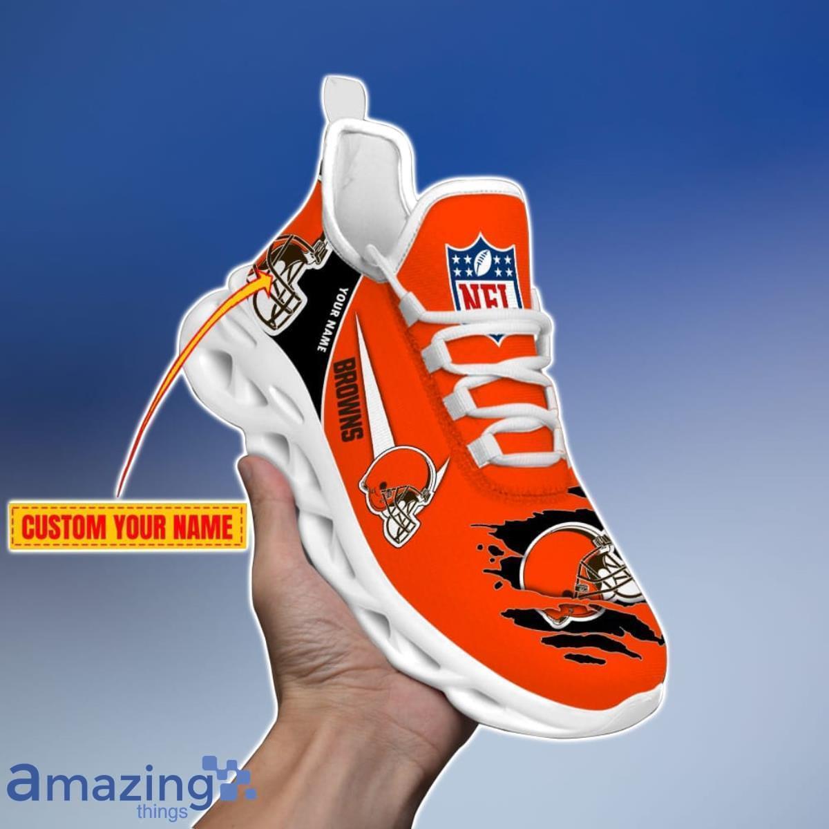 Custom Name NFL Teams Cleveland Browns Max Soul Shoes Special Gift