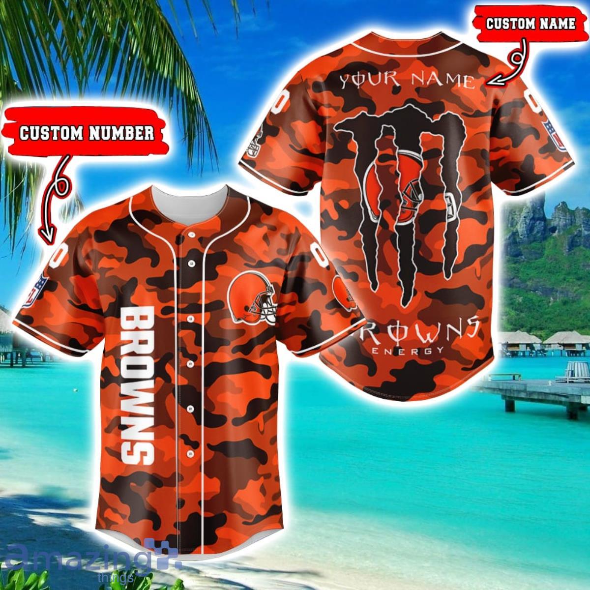 Cleveland Browns Baseball Jersey Shirt NFL Fan Gifts Custom Name