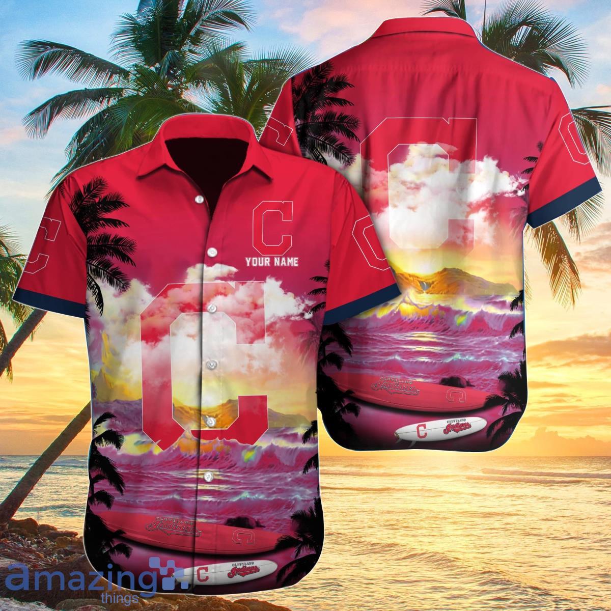 Cleveland Indians MLB Custom Name Tiki Hawaii Men And Women Hawaiian Shirt