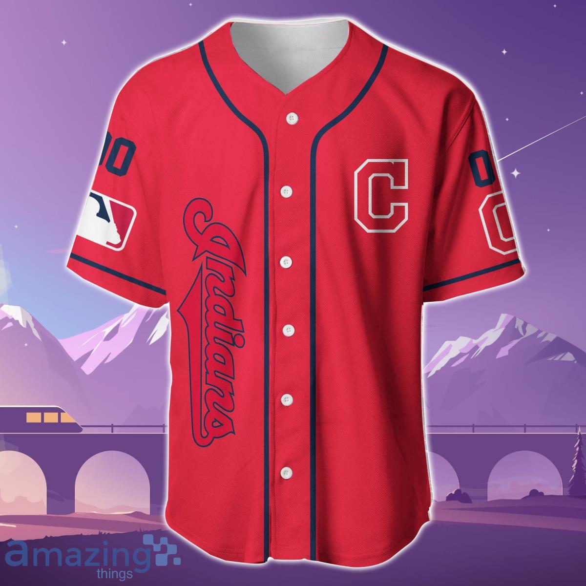 Cleveland Indians Custom Name & Number Baseball Jersey Best Gift For Men  And Women