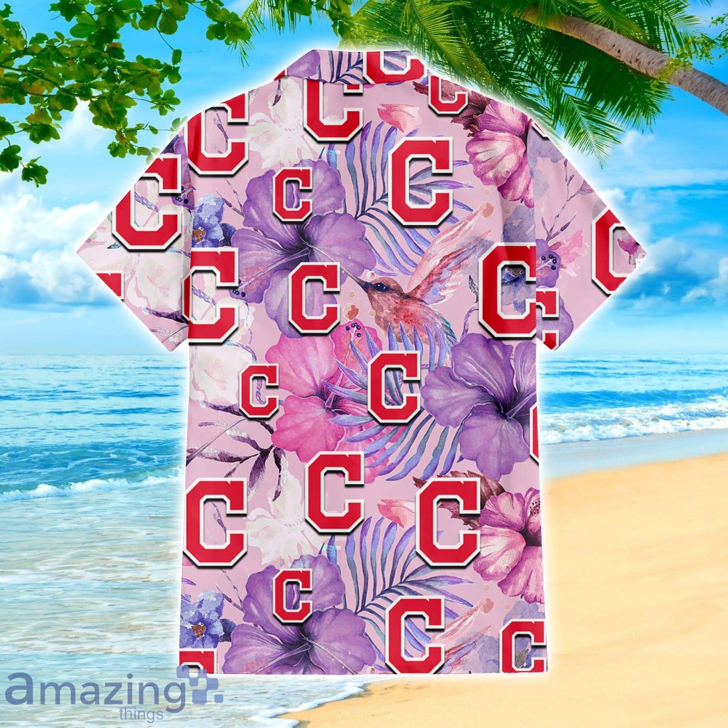 Cincinnati Reds White Purple Hibiscus Pink Hummingbird Pink Hawaiian Shirt  For Fans - YesItCustom