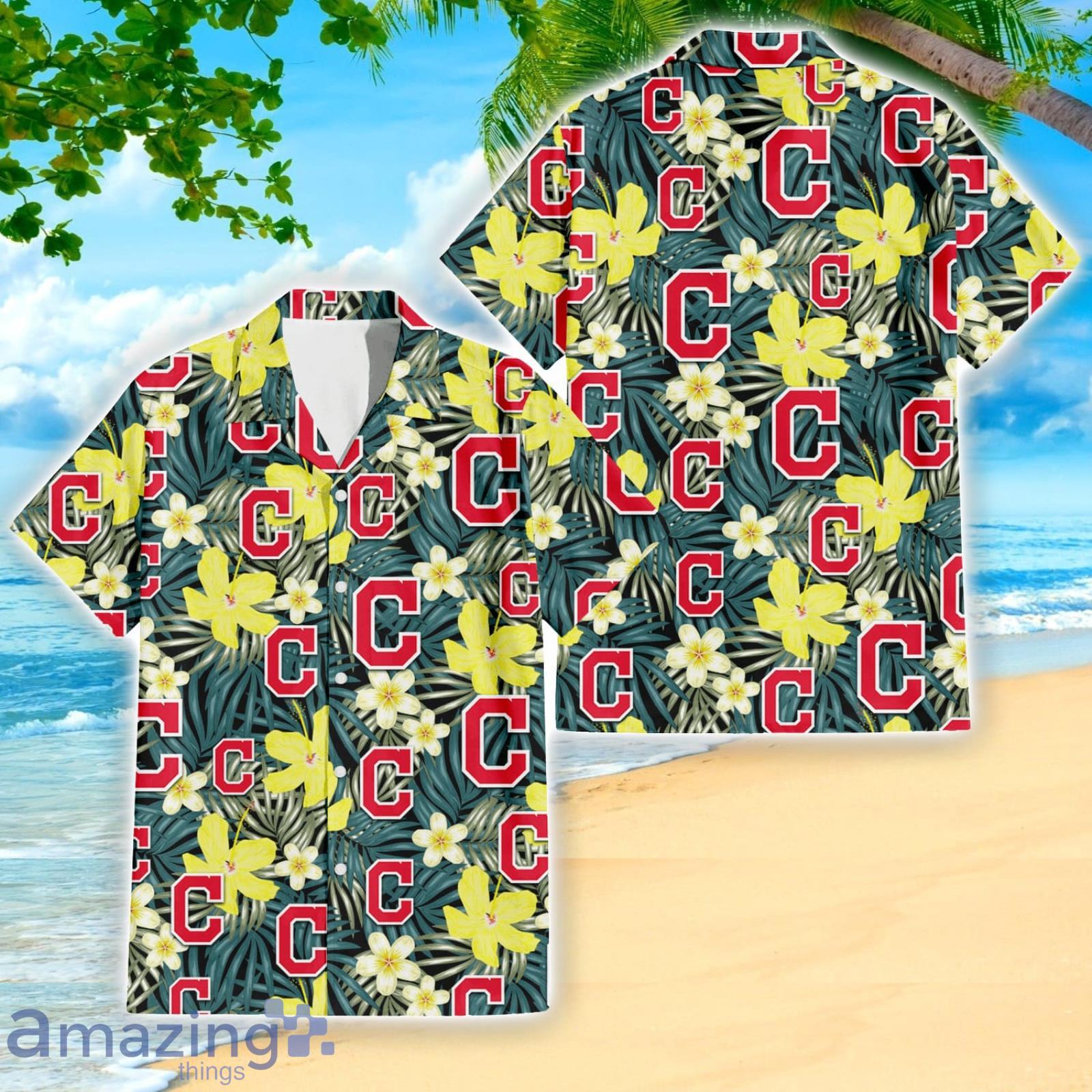 Cleveland Indians Hawaiian Shirt flower summer gift for fans -Jack