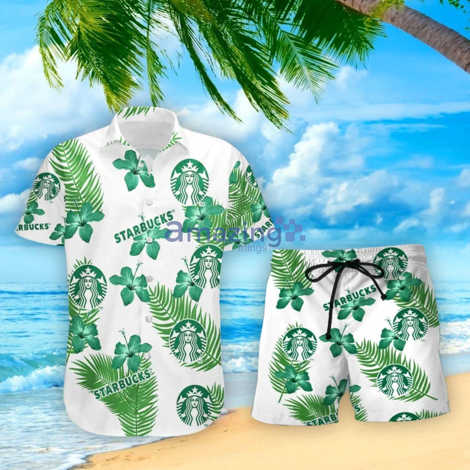 Green Hibiscus Floral Hawaiian Shirt 