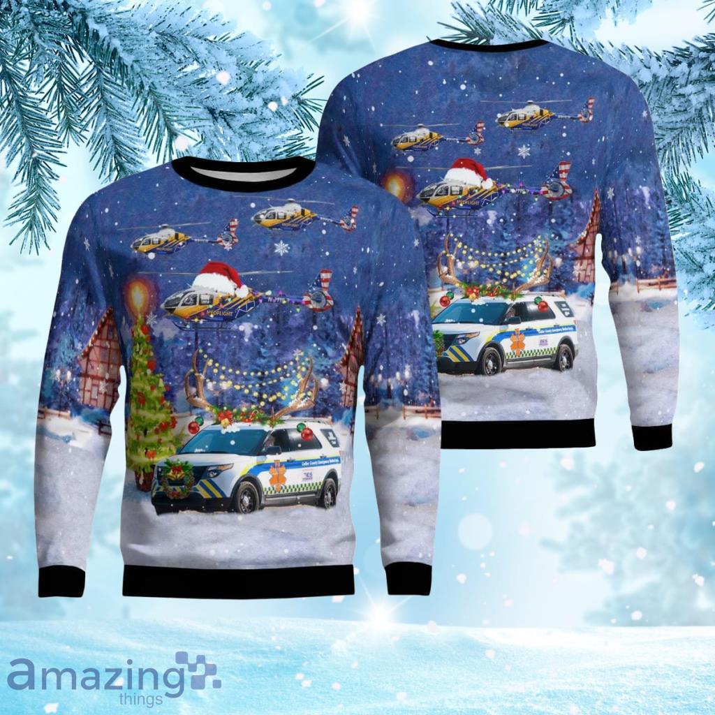 Collier County Ems Ford Explorer & N911cb Airbus Helicopters Christmas Aop Ugly Sweater 3D Gift For Men And Women Product Photo 1 Collier County Ems Ford Explorer & N911cb Airbus Helicopters Christmas Aop Ugly Sweater 3D Gift For Men And Women Product Photo 1