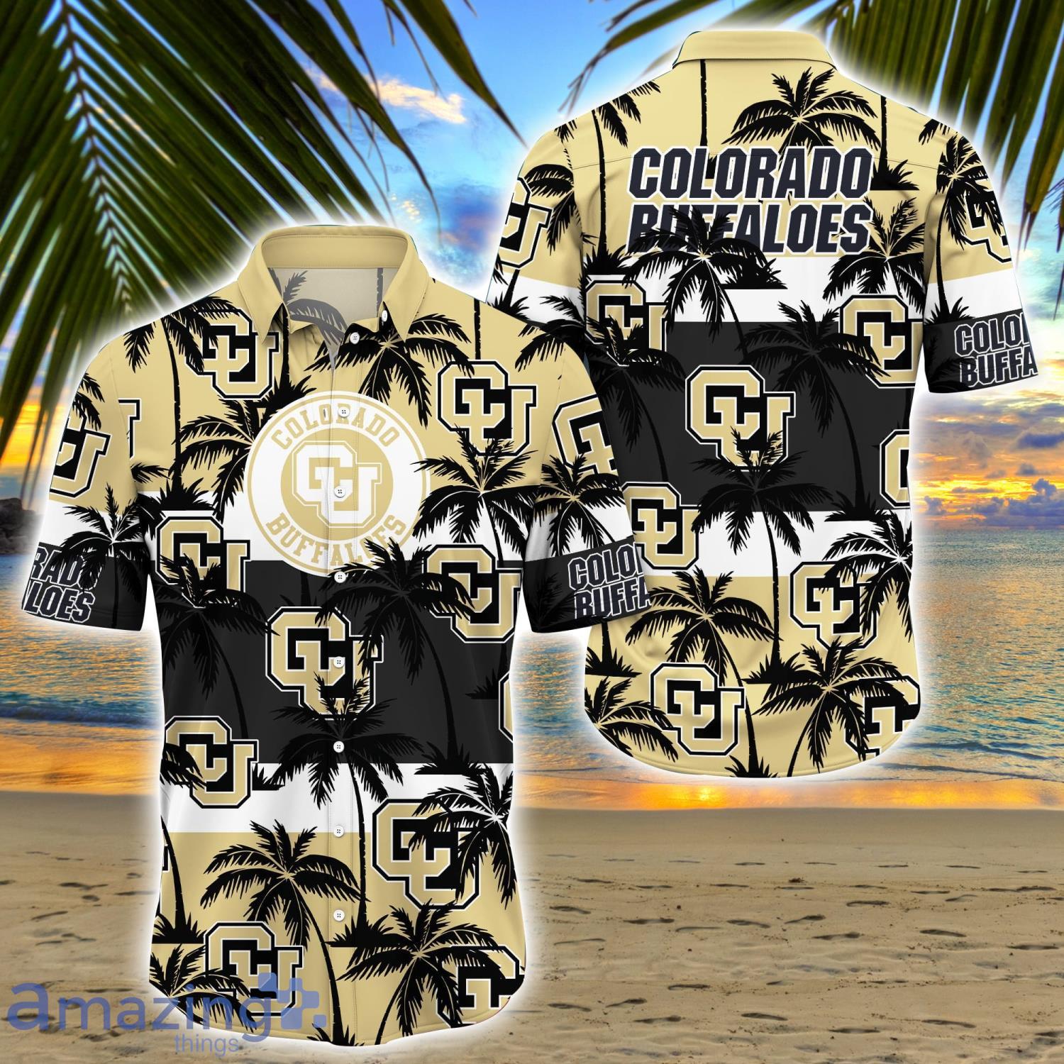 Colorado Buffaloes All Over Print Logo And Coconut Trending Summer Gift Aloha Hawaiian Shirt Product Photo 1