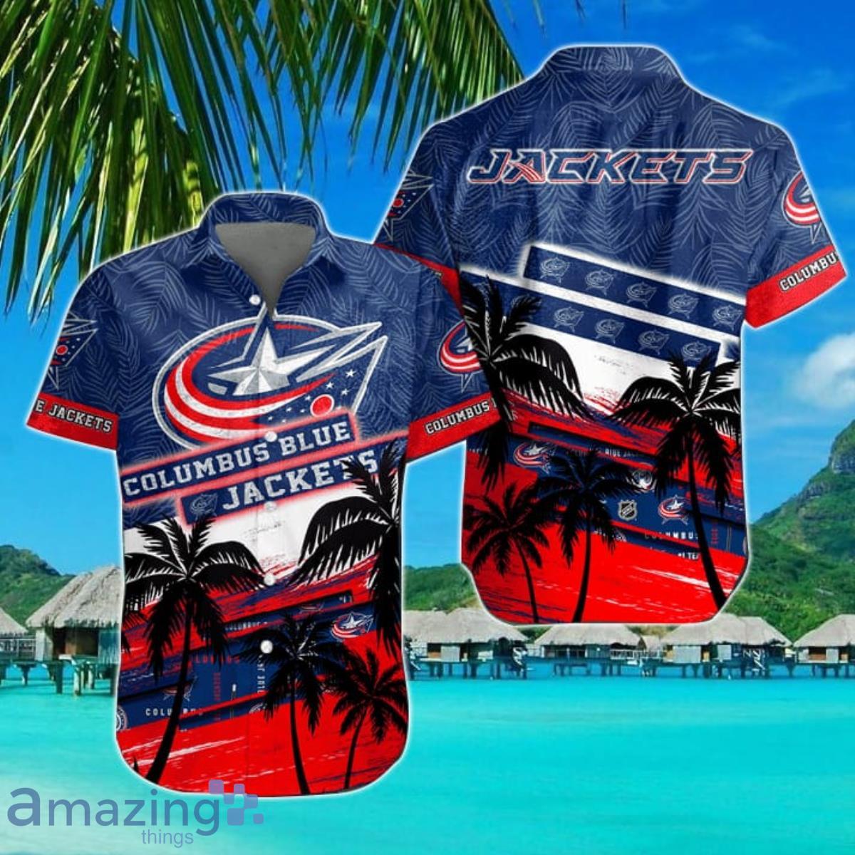 Columbus Blue Jackets NHL Flower Hawaiian Shirt Best Gift For Men