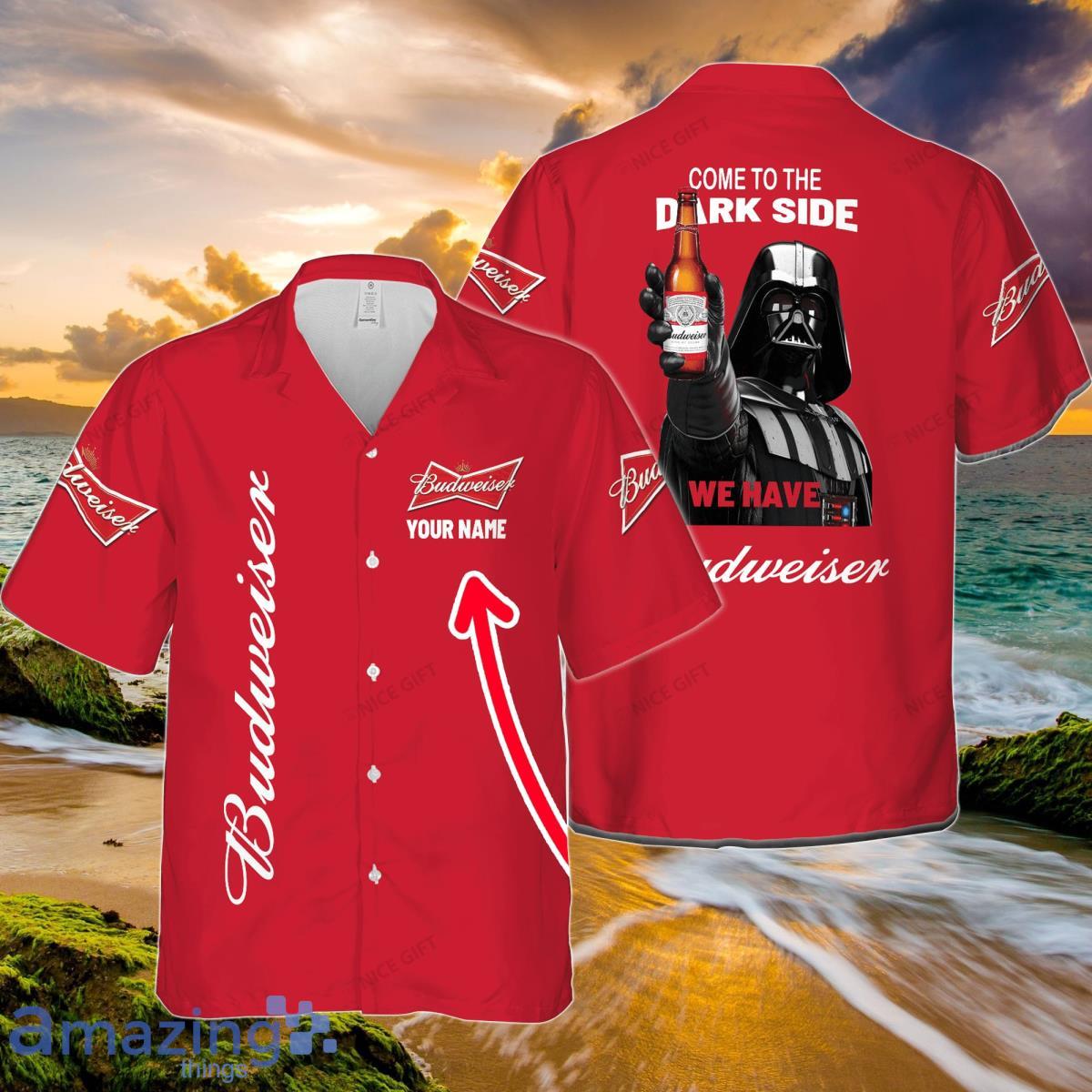 Come To The Dark Side We Have Budweiser Custom Name Hawaiian Shirt Best Gift For Summer Vacation Product Photo 1