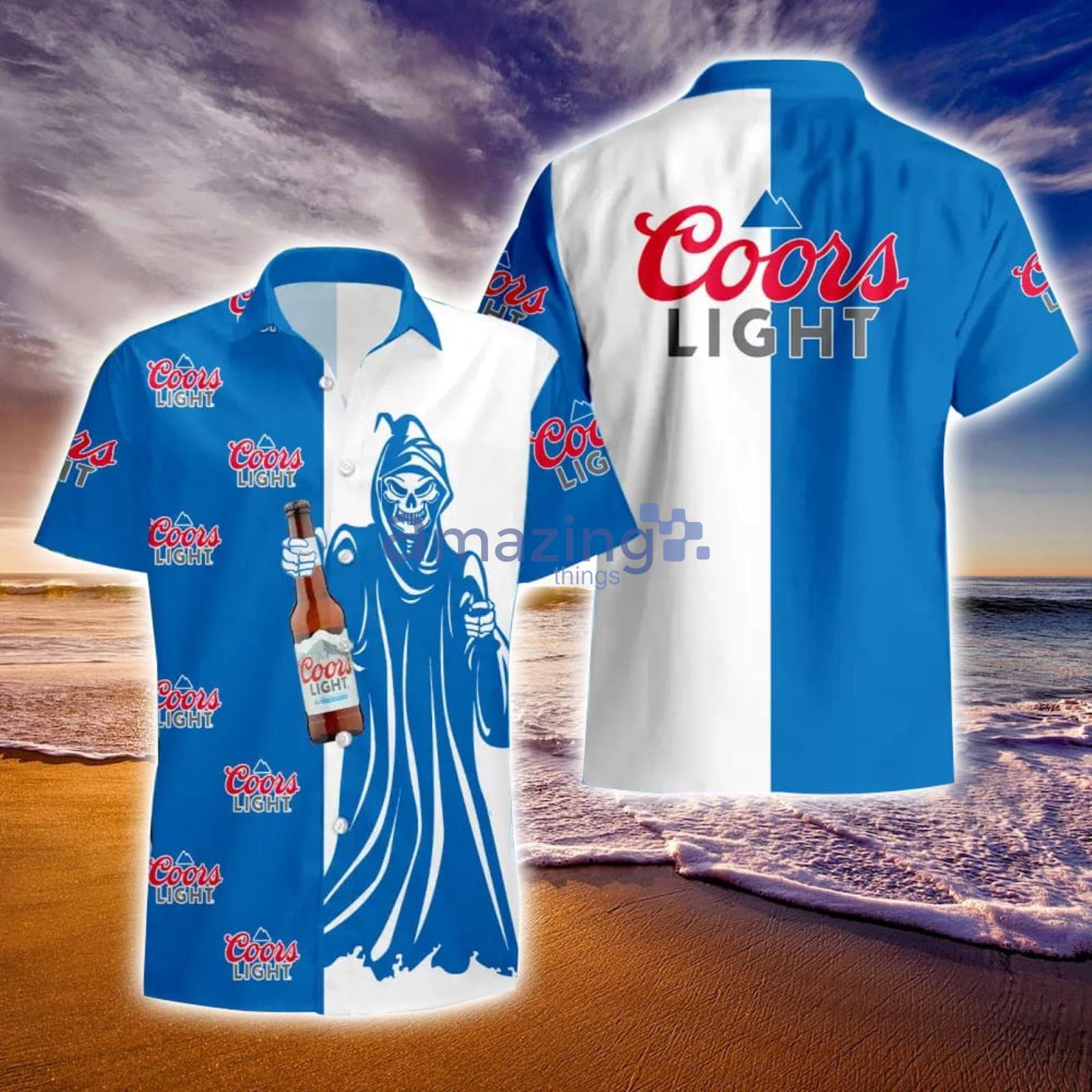 Coors Light Beer Death Halloween Hawaiian Shirt And Shorts Summer Gift  Halloween Gift