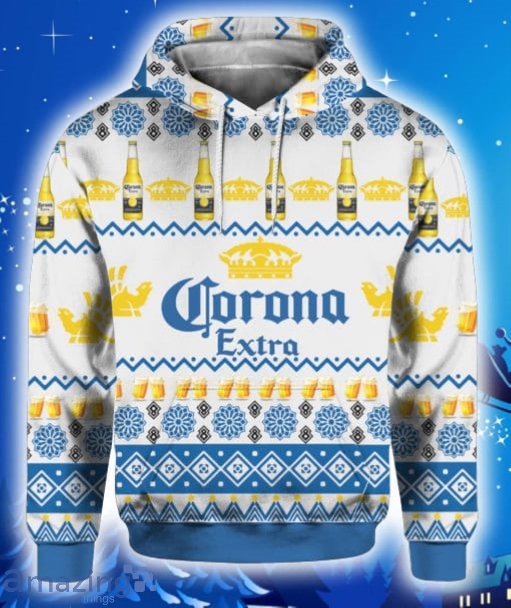 Corona Extra Beer Bottles All Over Print 3D Hoodie, T Shirt, Christmas Sweater image Corona Extra Beer Bottles All Over Print 3D Hoodie, T-Shirt, Christmas Sweater Product Photo 2