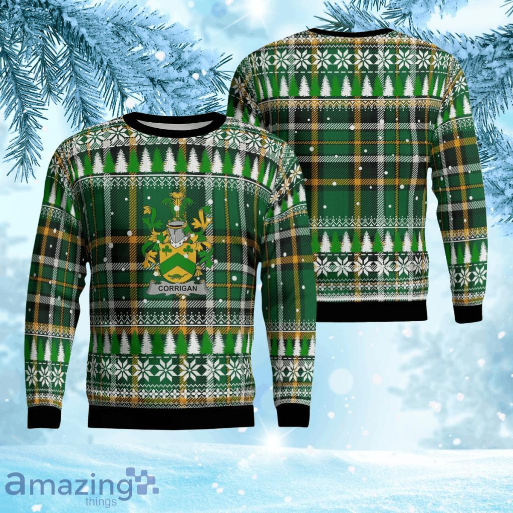 Corrigan Coat Of Arms Christmas Ugly Sweater 3D Gift For Men And Women Product Photo 1 Corrigan Coat Of Arms Christmas Ugly Sweater 3D Gift For Men And Women Product Photo 1