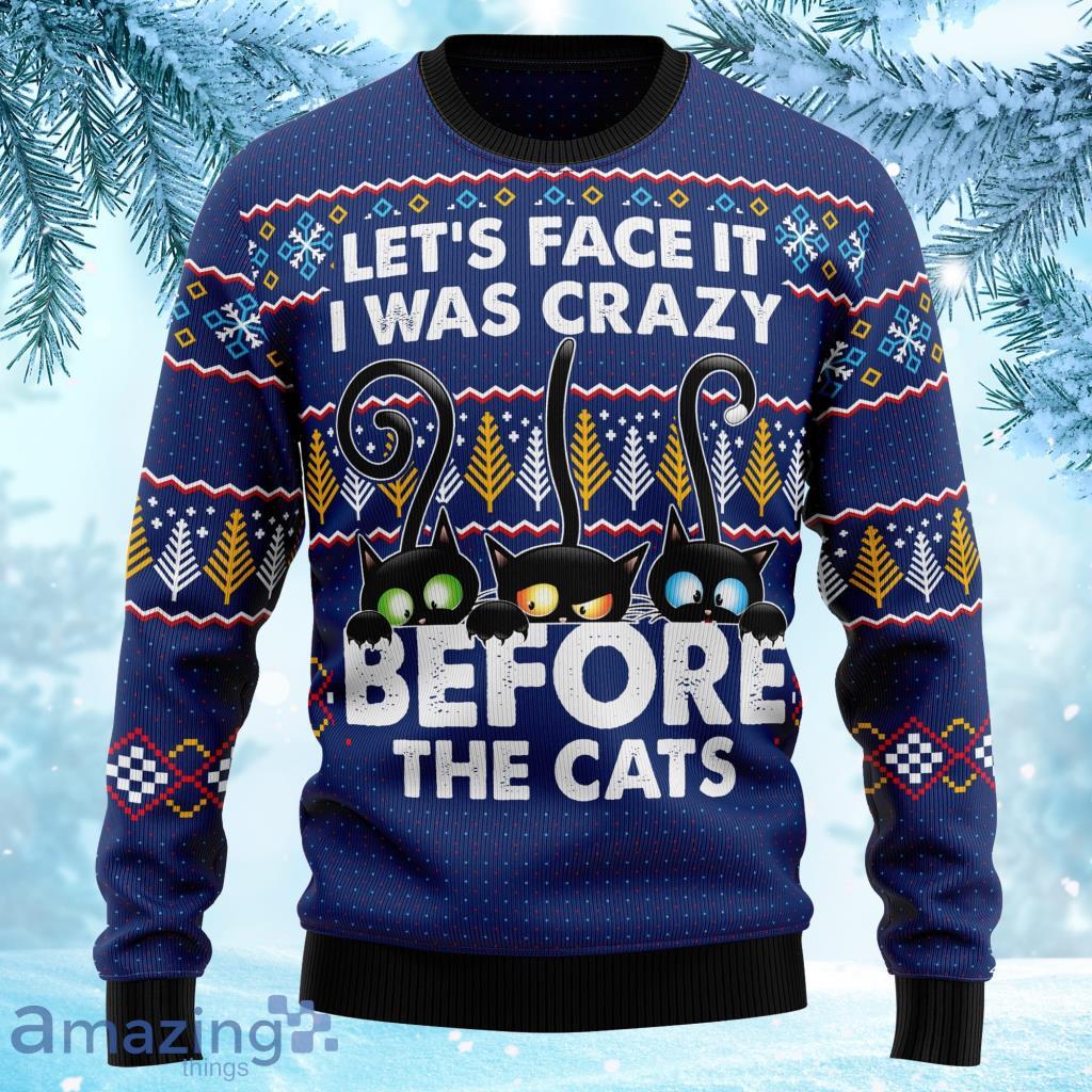 Crazy Cat Ugly Christmas Sweater 3D Outfits Gift Product Photo 1