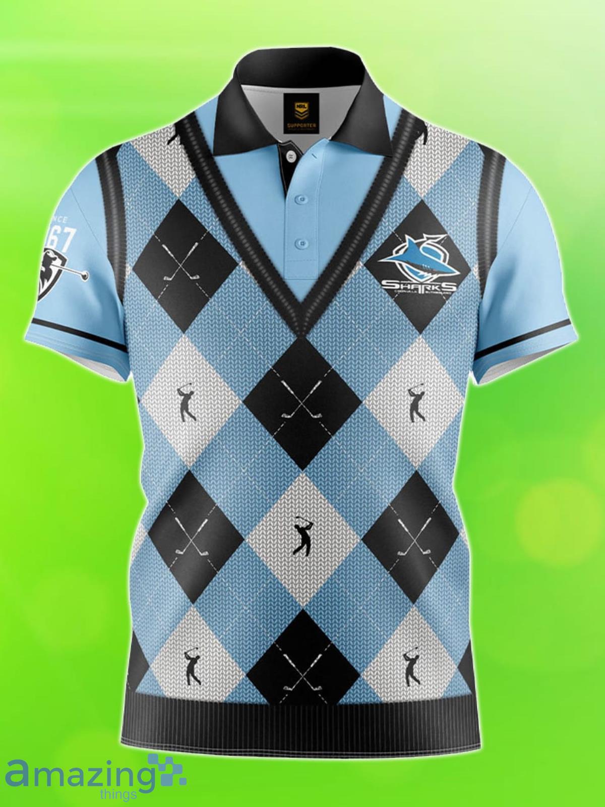 Cronulla Sutherland Sharks NRL Fairway Golf Polo Shirt Best Gift Men And Women For Fans Product Photo 1 Cronulla Sutherland Sharks NRL Fairway Golf Polo Shirt Best Gift Men And Women For Fans Product Photo 1