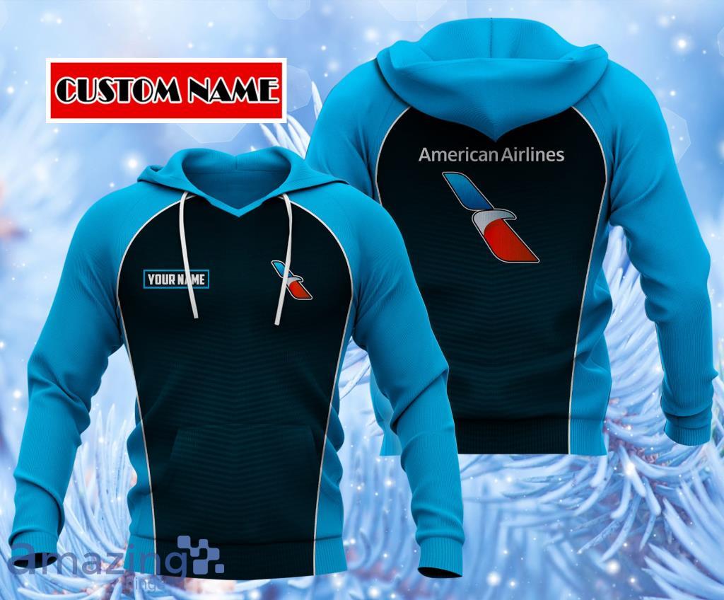 Custom Name American Airlines Logo Blue And Black Hoodie 3D All Over Print Gift For Big Fans Product Photo 1 Custom Name American Airlines Logo Blue And Black Hoodie 3D All Over Print Gift For Big Fans Product Photo 1
