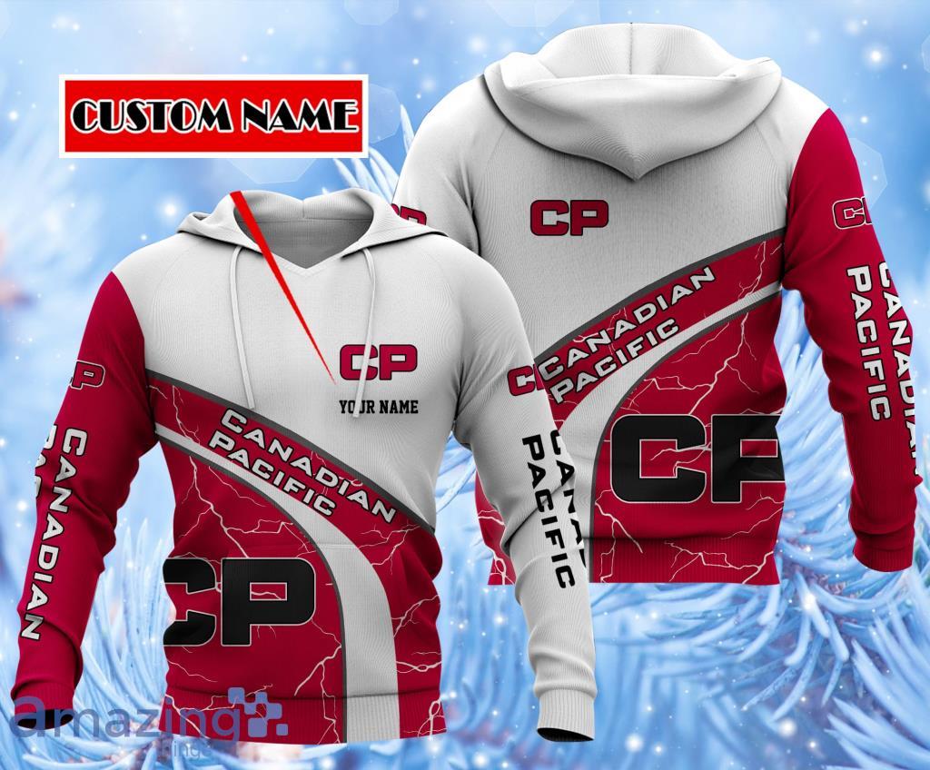 Custom Name Canadian Pacific Logo White And Dark Pink Hoodie 3D All Over Print Gift For Big Fans Product Photo 1 Custom Name Canadian Pacific Logo White And Dark Pink Hoodie 3D All Over Print Gift For Big Fans Product Photo 1
