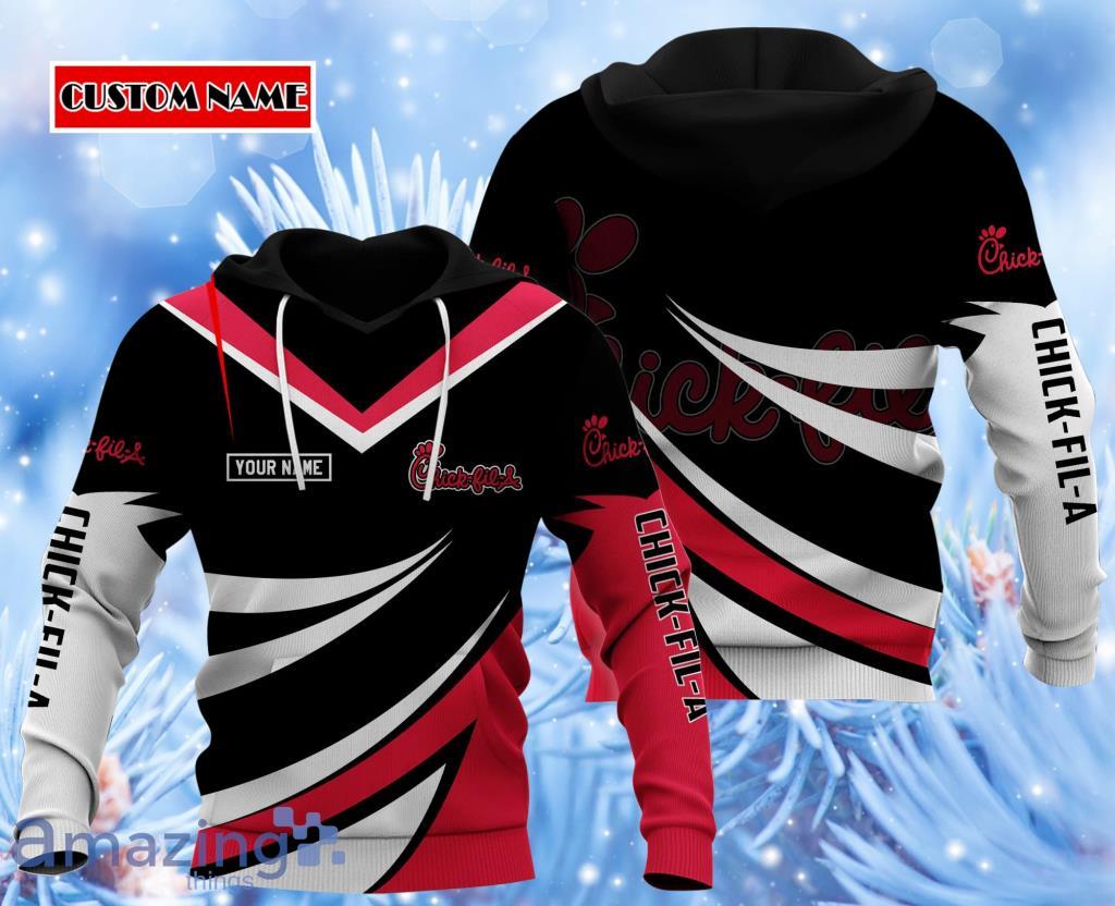 Custom Name Chick-Fil-A Logo Hoodie 3D All Over Print Gift For Big Fans Product Photo 1