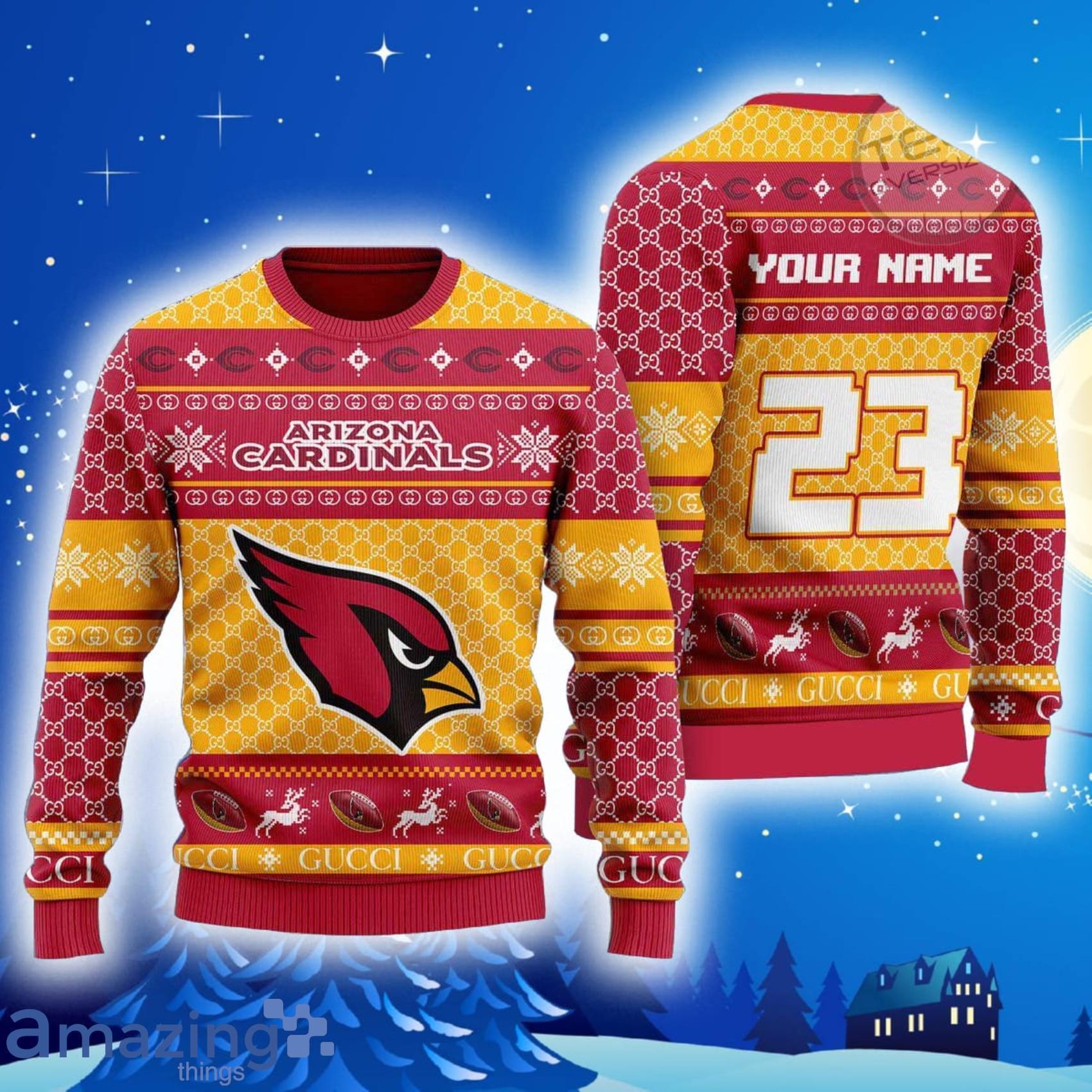 Custom Name & Number Arizona Cardinals Ugly All Over Print Christmas Knitting Ugly Sweater Gift For Christmas Product Photo 1
