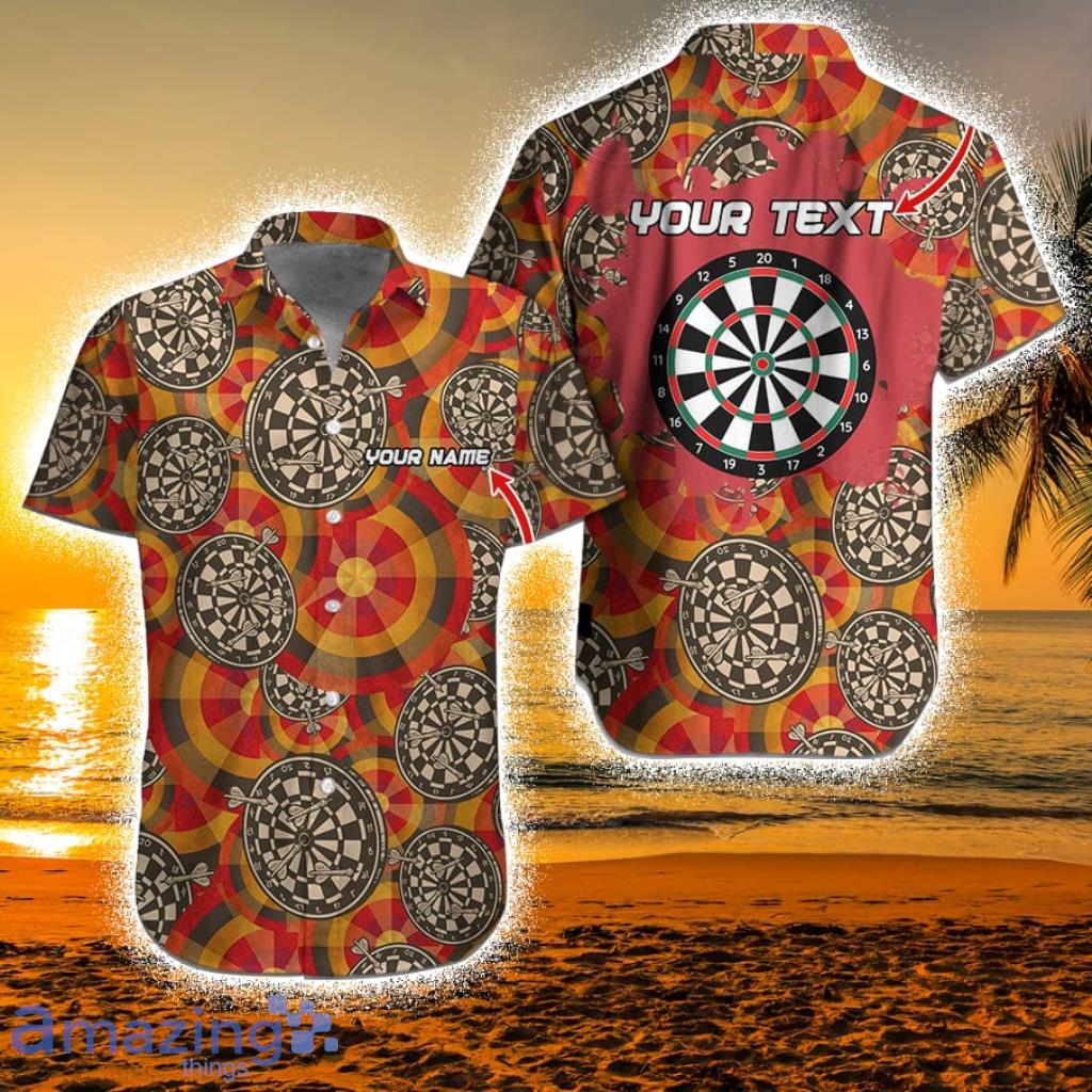 Customized Name And Text Darts Personalized Darts Team Is My Love Hawaiian Shirts - Gift For Darts Lovers Product Photo 1