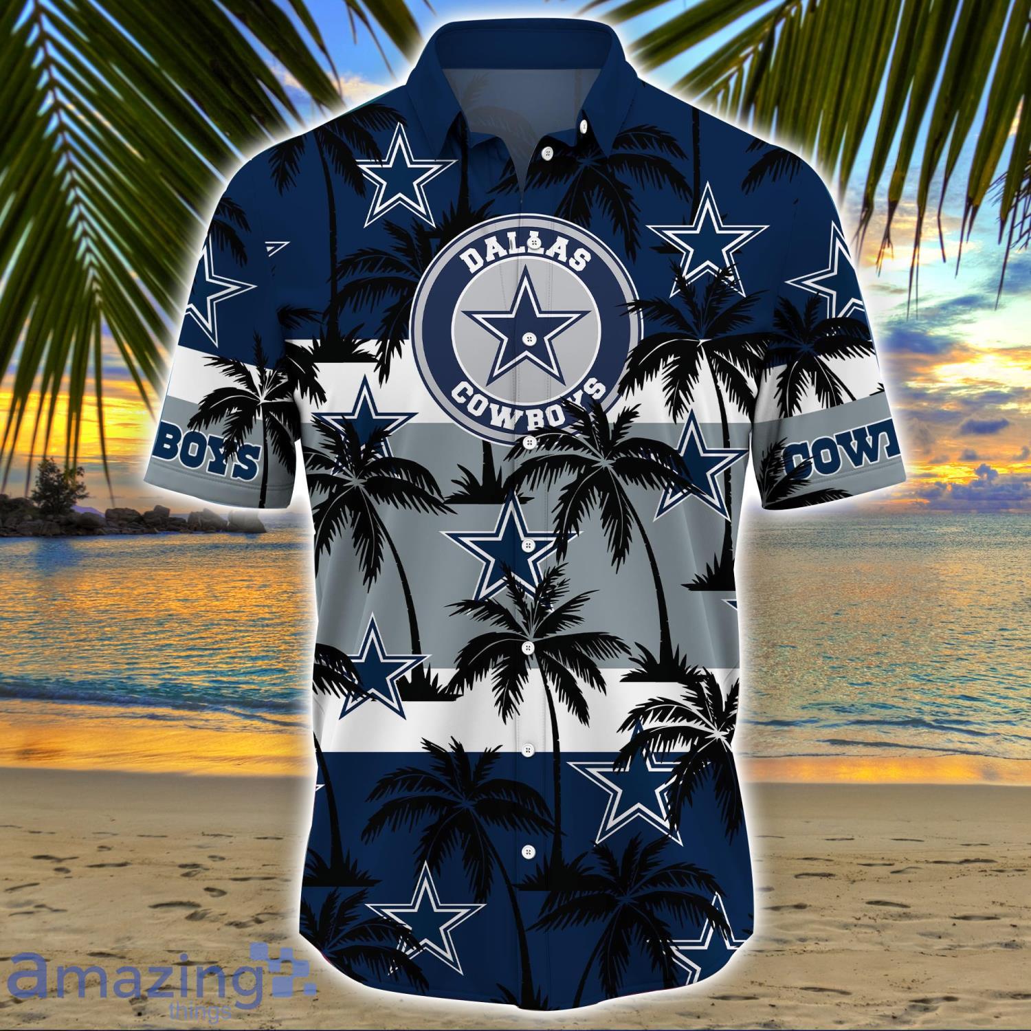 Dallas Cowboys 3D Printed Tropical Hawaiian Shirt Summer Beach