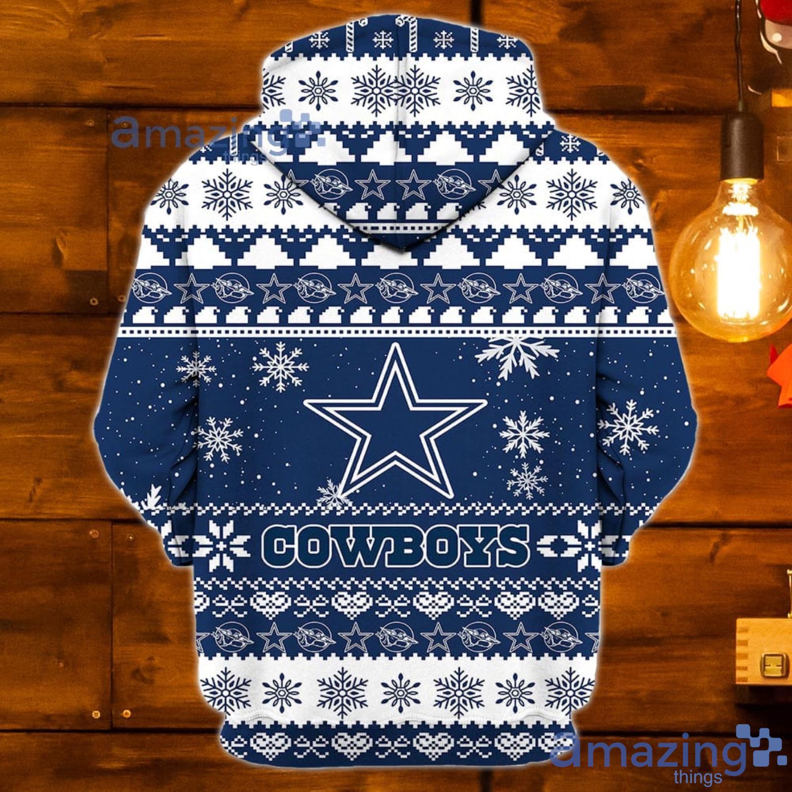 Dallas Cowboys Baby Yoda Star Wars Lover 3D Hoodie Christmas Gift For Men  And Women