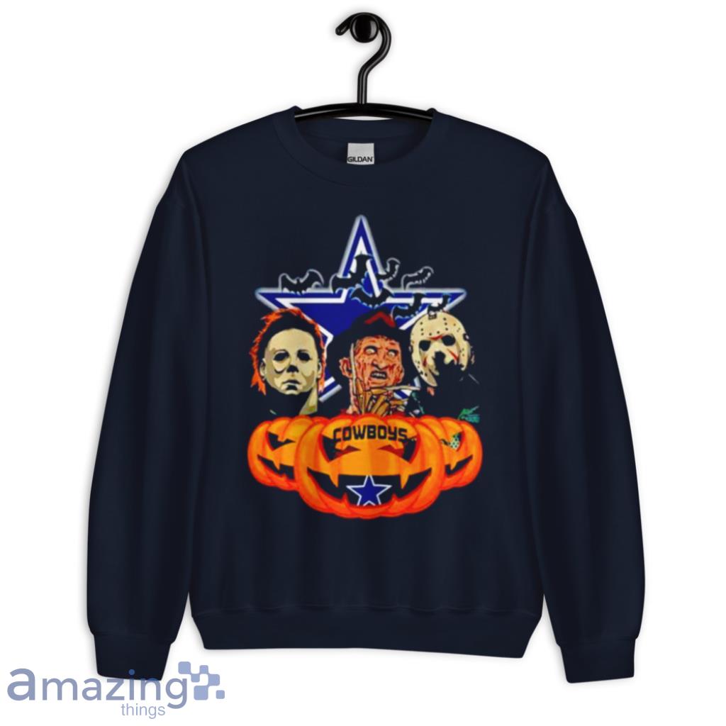 Dallas Cowboys Freddy Krueger Michael Myers Jason Voorhees Pumpkin Horror  Movie Halloween Shirt