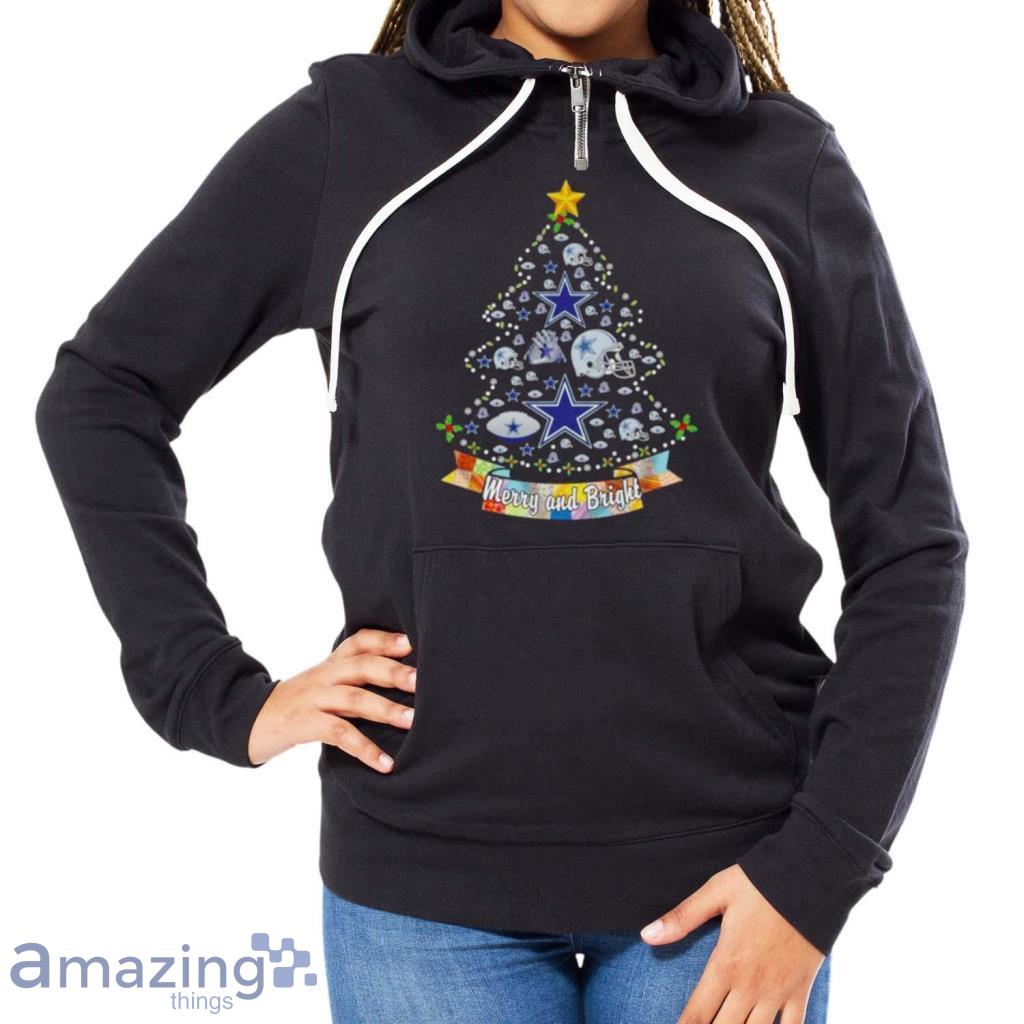 Dallas Cowboys logo helmet Tree Merry and Bright Christmas shirt