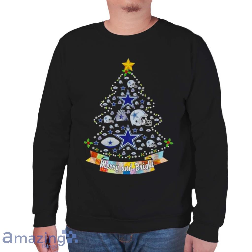 Dallas Cowboys Logo Helmet Tree Merry And Bright Christmas Shirt image Dallas Cowboys Logo Helmet Tree Merry And Bright Christmas Shirt Product Photo 10
