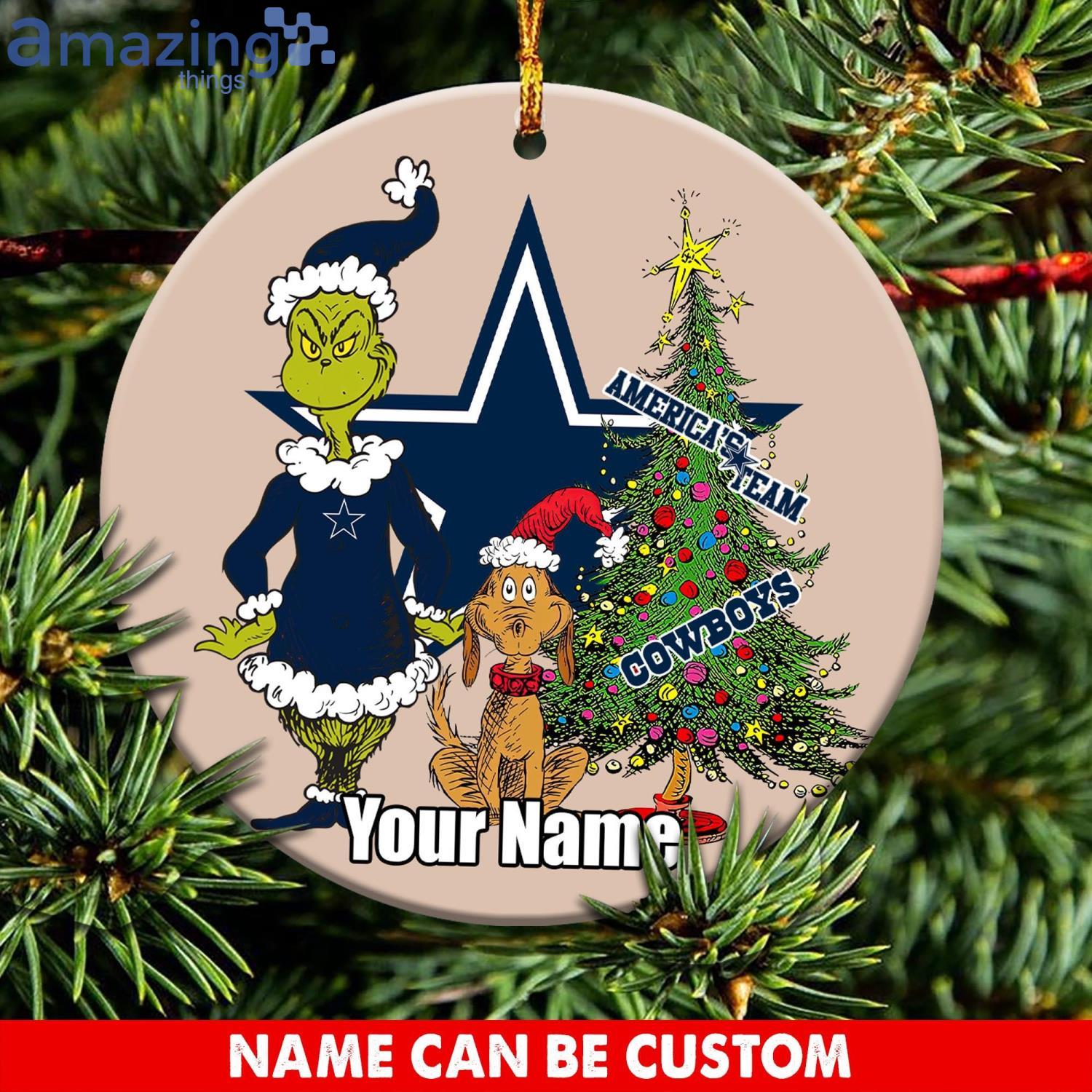 The Grinch I Hate People But I Love My Dallas Cowboys Ornament