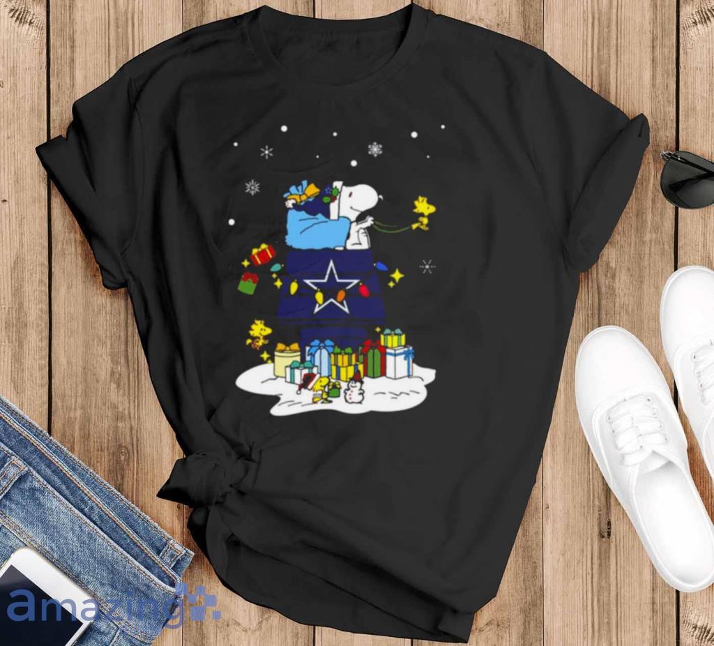 Dallas Cowboys christmas t shirt custom Snoopy - Dallas Cowboys Home