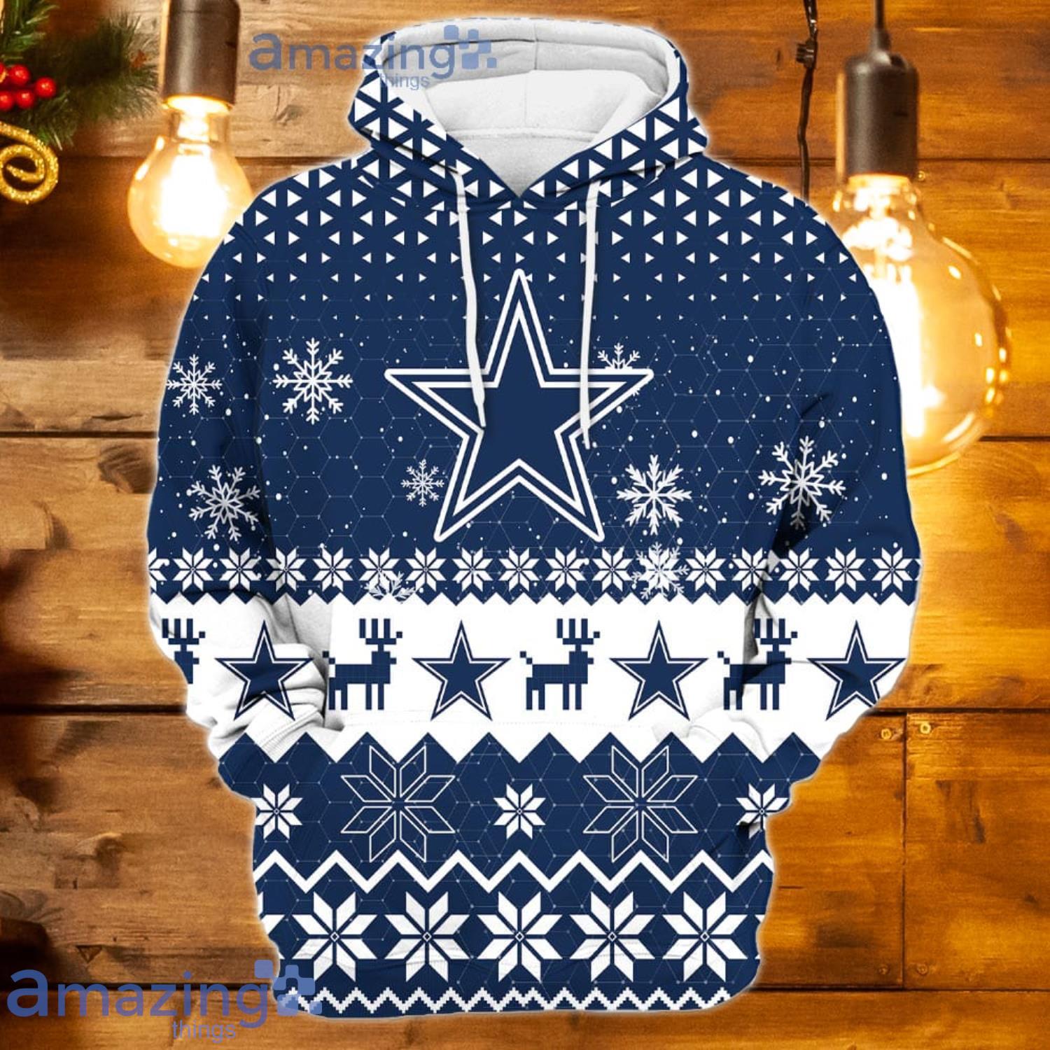 Dallas Cowboys White Blue 3D Hoodie All Over Print Dallas Cowboys Gifts For  Men - T-shirts Low Price