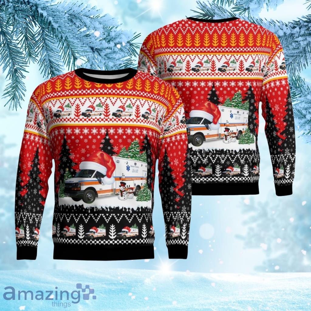 Danbury, North Carolina, Stokes County Ems Aop Ugly Sweater 3D Gift For Men And Women Product Photo 1