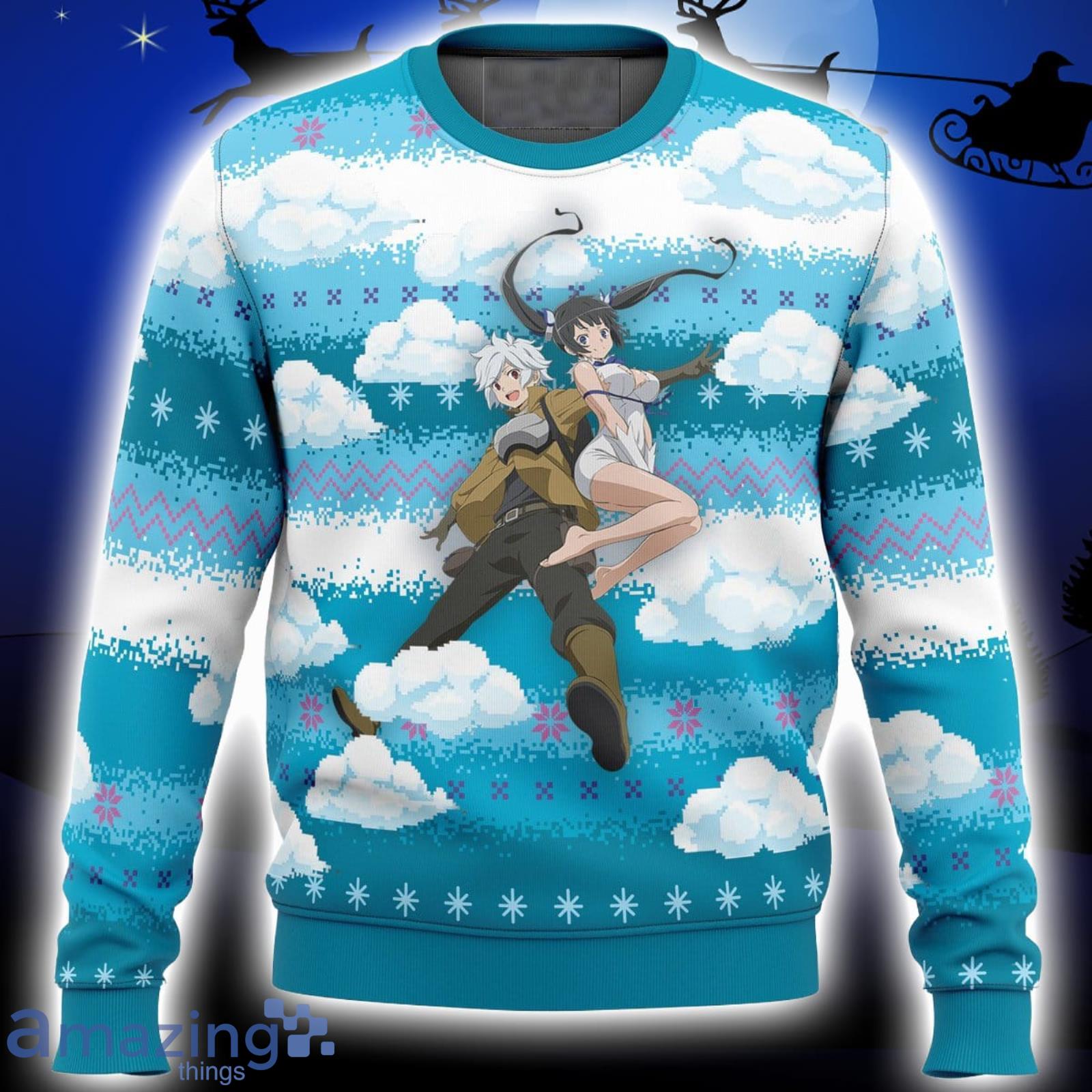 DanMachi Xmas Ugly Christmas Sweater Christmas Gift For Men And Women Product Photo 1