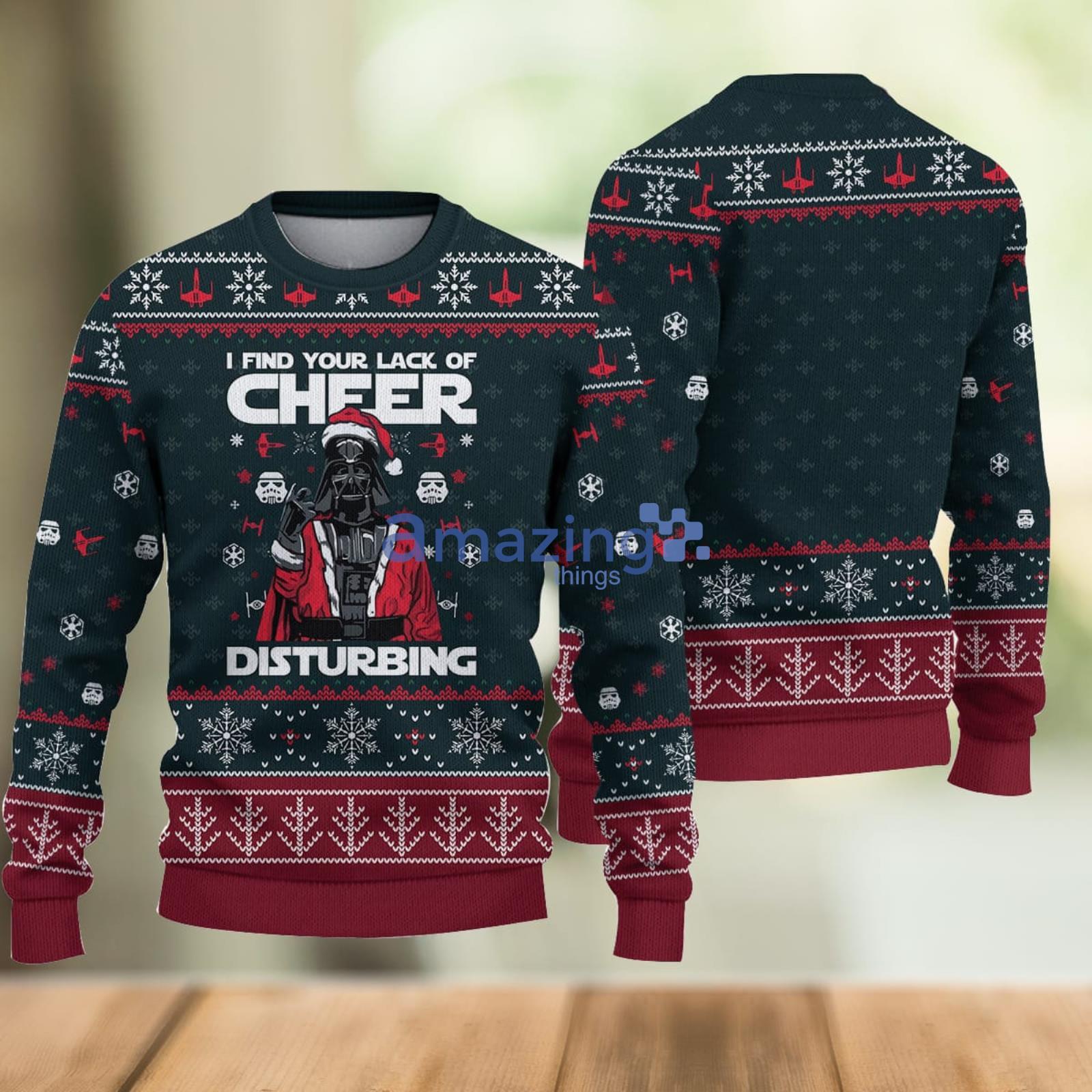 Darth Vader I Find Your Lack Cheer Disturbing Christmas Gift For Holiday SW 3D Ugly Christmas Sweater Product Photo 1