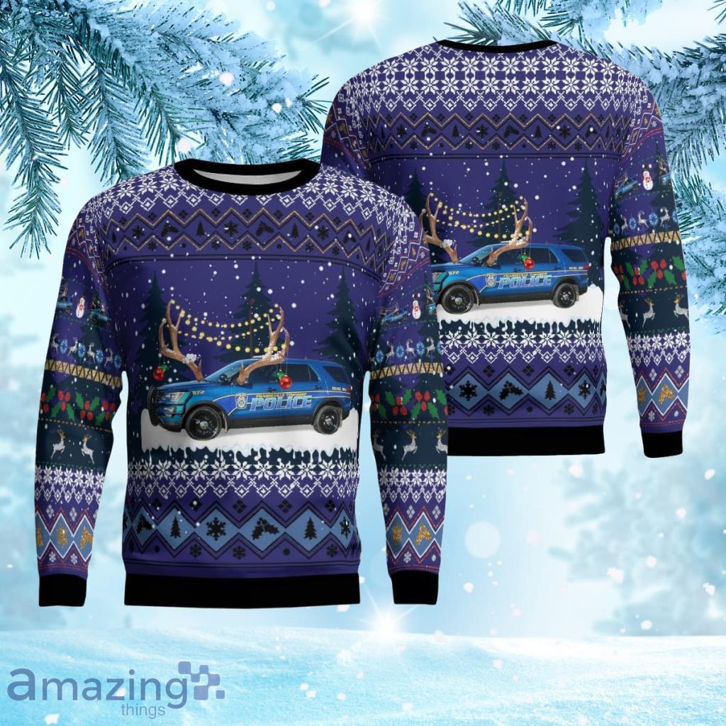 Delton, Michigan, Prairieville Township Police Department Aop Ugly Sweater 3D Gift For Men And Women Product Photo 1