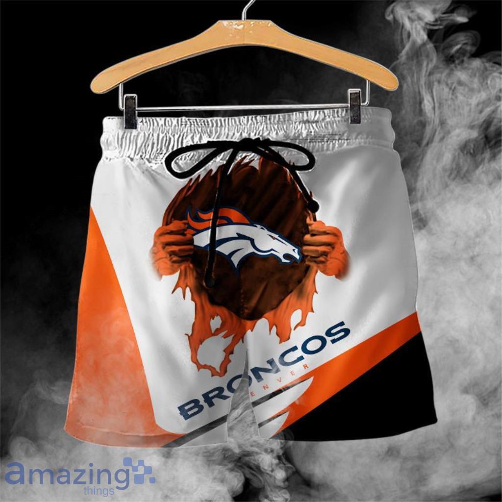 Denver Broncos Casual 3d Hawaiian Shorts Gift For Fans Product Photo 1 Denver Broncos Casual 3d Hawaiian Shorts Gift For Fans Product Photo 1