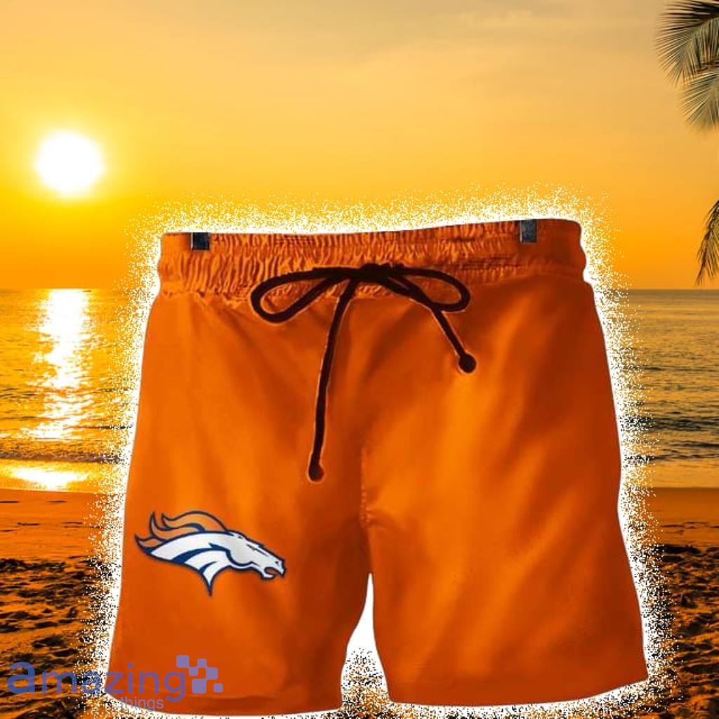 Denver Broncos Casual Orange Hawaiian Shorts Gift For Fans Product Photo 1