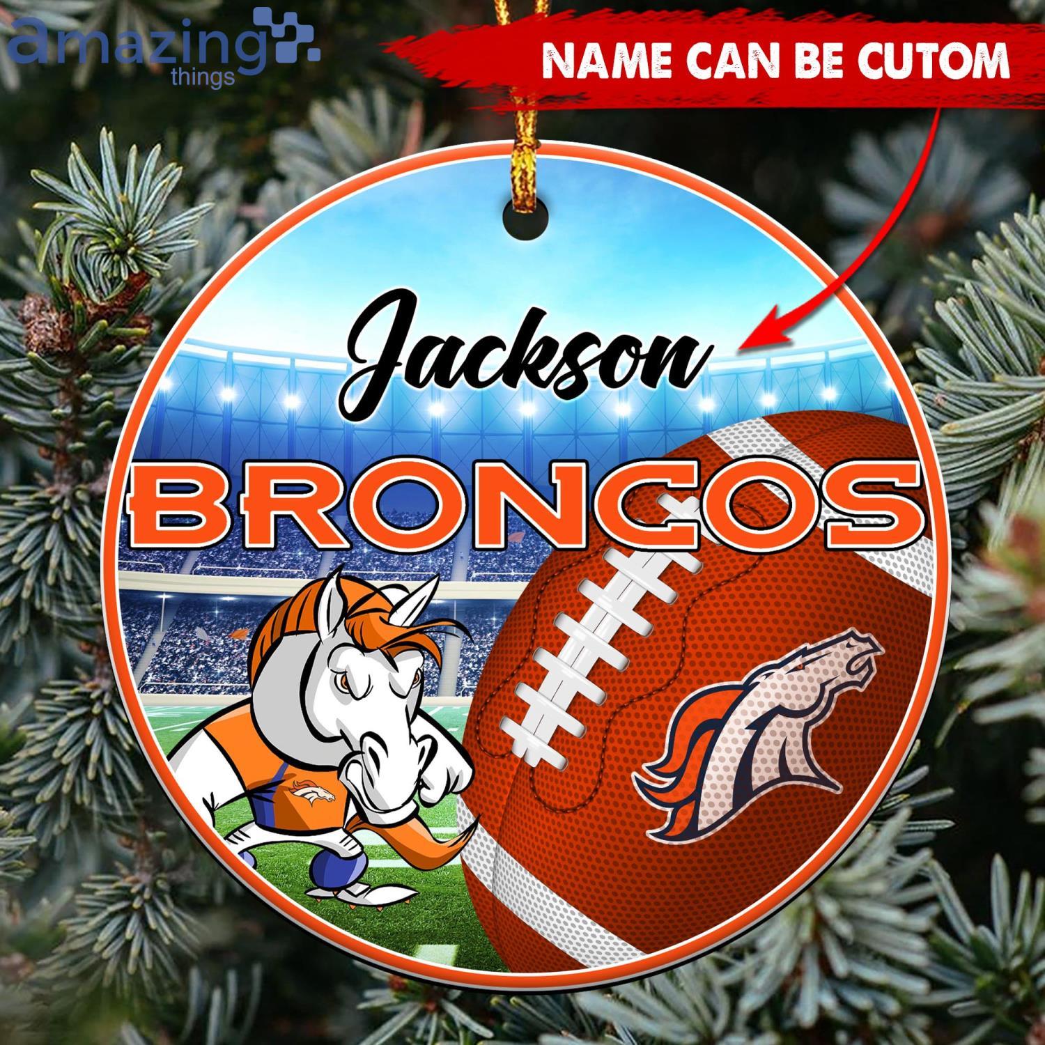 Denver Broncos NFL Fans Personalized Christmas Ornaments - Banantees