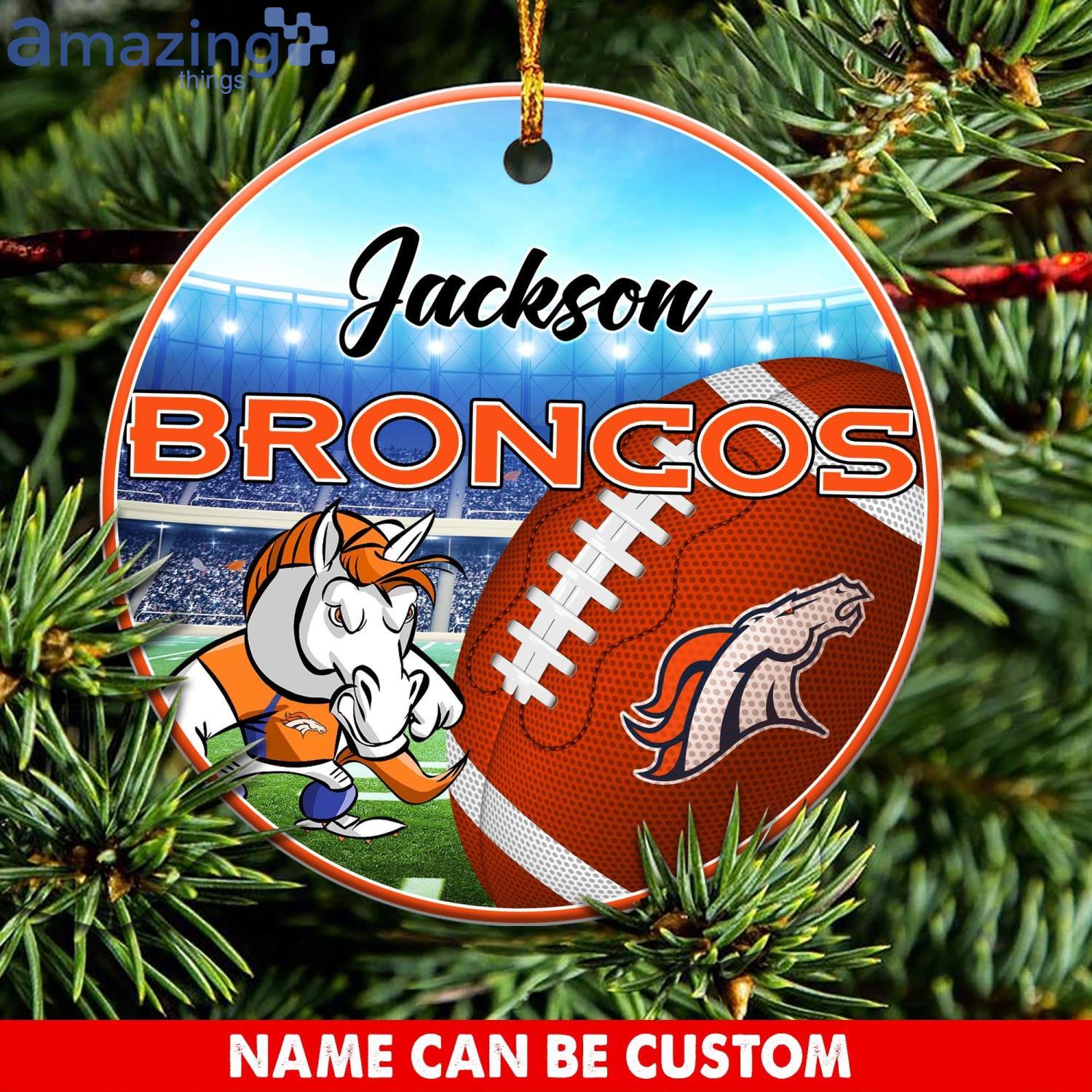 NFL Denver Broncos Custom Name And Number Christmas Gift For Fans