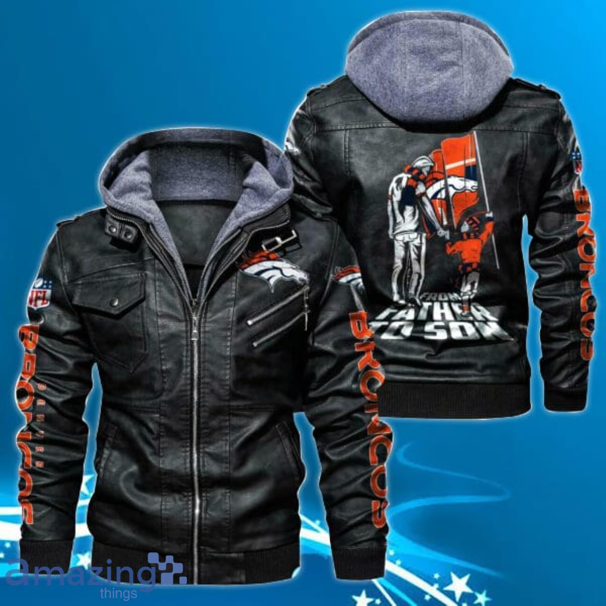 Denver Broncos NFL Leather Jacket Product Photo 1