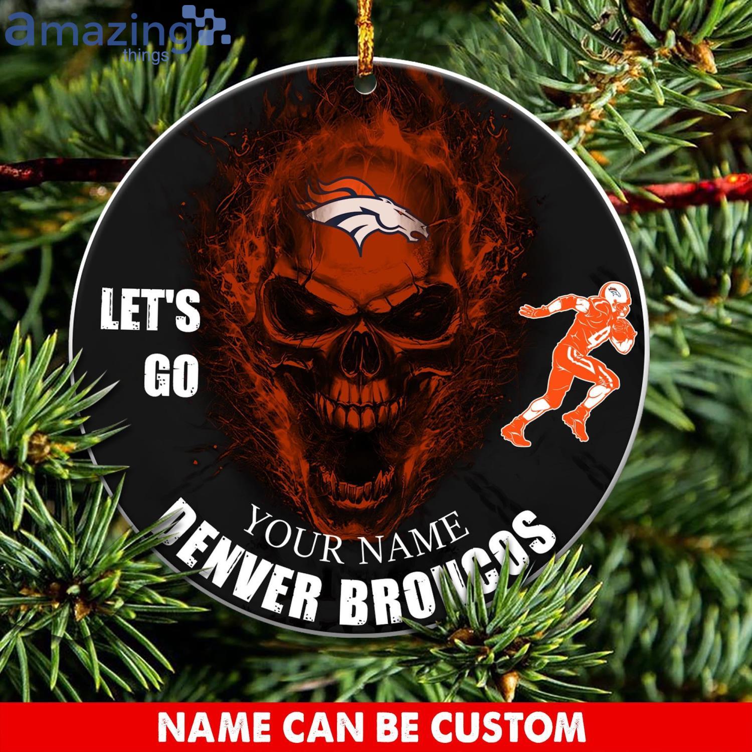 NFL Denver Broncos Personalized NFL Football Ornaments