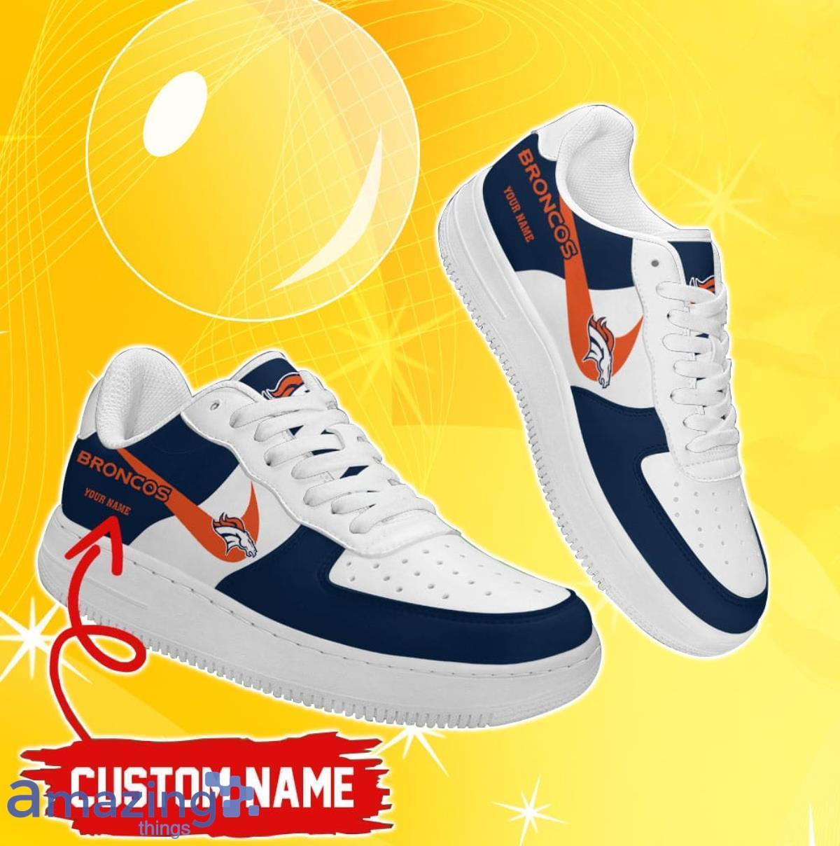 Denver Bronco customized Air Force 1's  Custom nike shoes, Nike air force  sneaker, Nike shoes