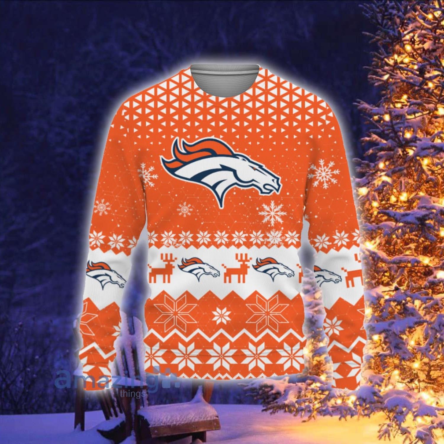 Denver Broncos Sports Football American Vintage Christmas Pattern Ugly  Christmas Sweater