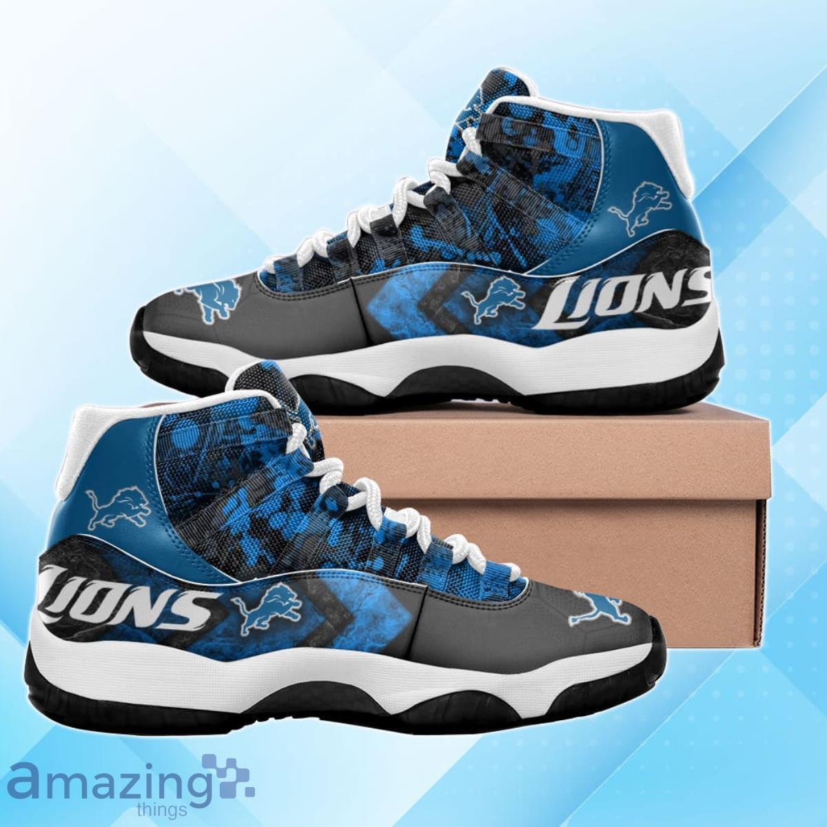 Detroit Lions Air Jordan 11 Sneakers Best Gift For Friends Product Photo 1