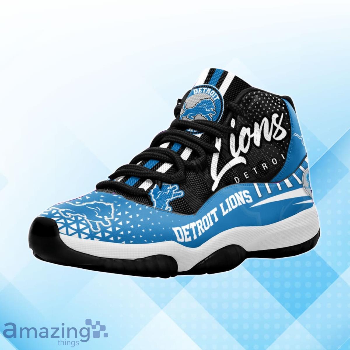 Detroit Lions Air Jordan 11 Sneakers Impressive Gift For Friends image Detroit Lions Air Jordan 11 Sneakers Impressive Gift For Friends Product Photo 2