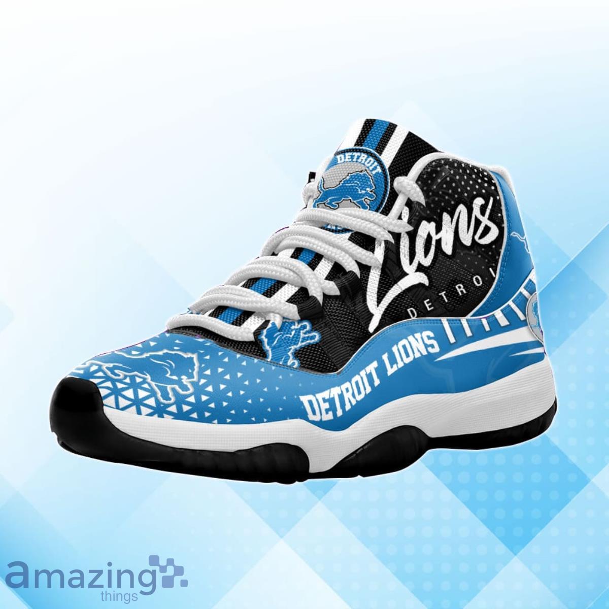 Detroit Lions Air Jordan 11 Sneakers Impressive Gift For Friends image Detroit Lions Air Jordan 11 Sneakers Impressive Gift For Friends Product Photo 4