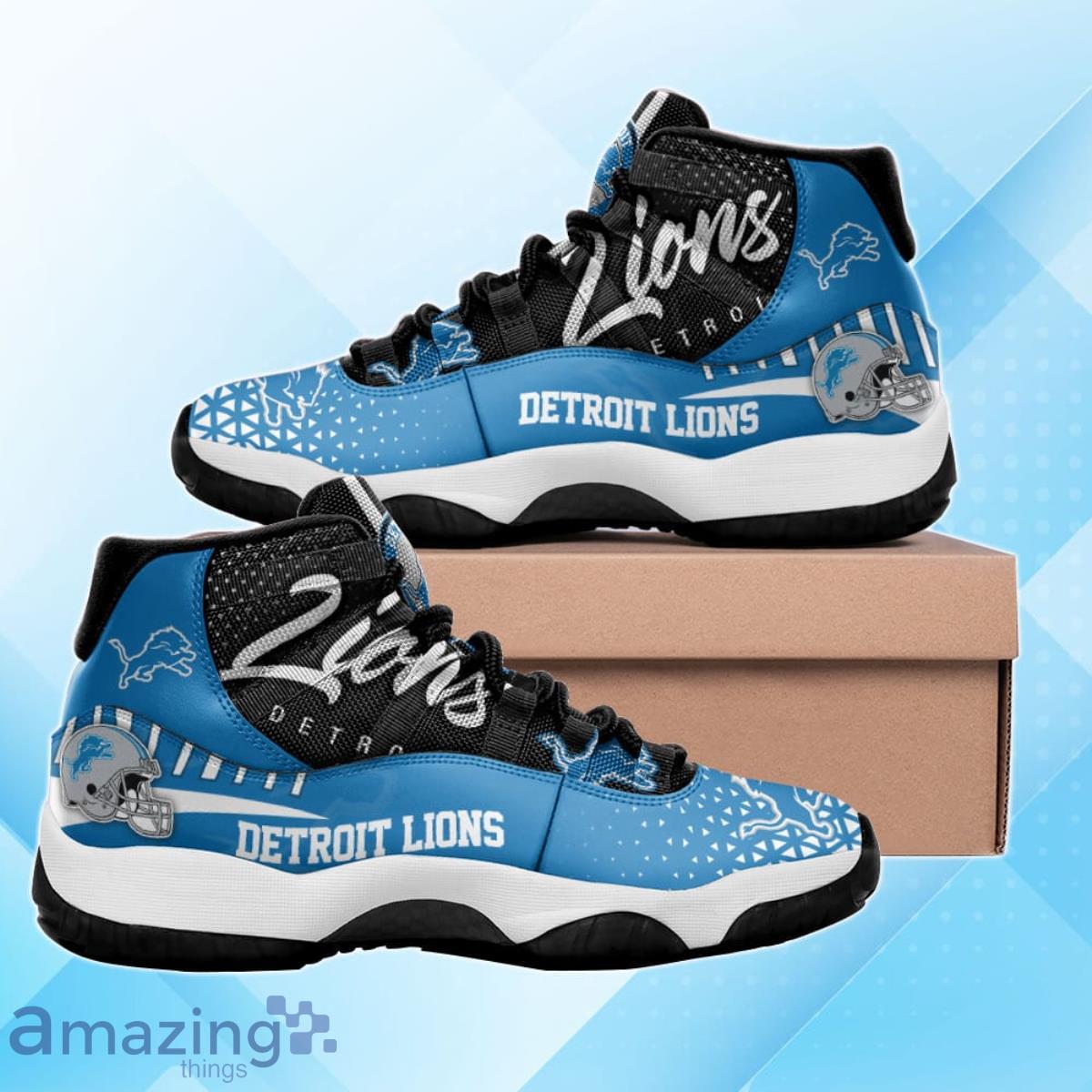 Detroit Lions Air Jordan 11 Sneakers Impressive Gift For Friends Product Photo 1 Detroit Lions Air Jordan 11 Sneakers Impressive Gift For Friends Product Photo 1